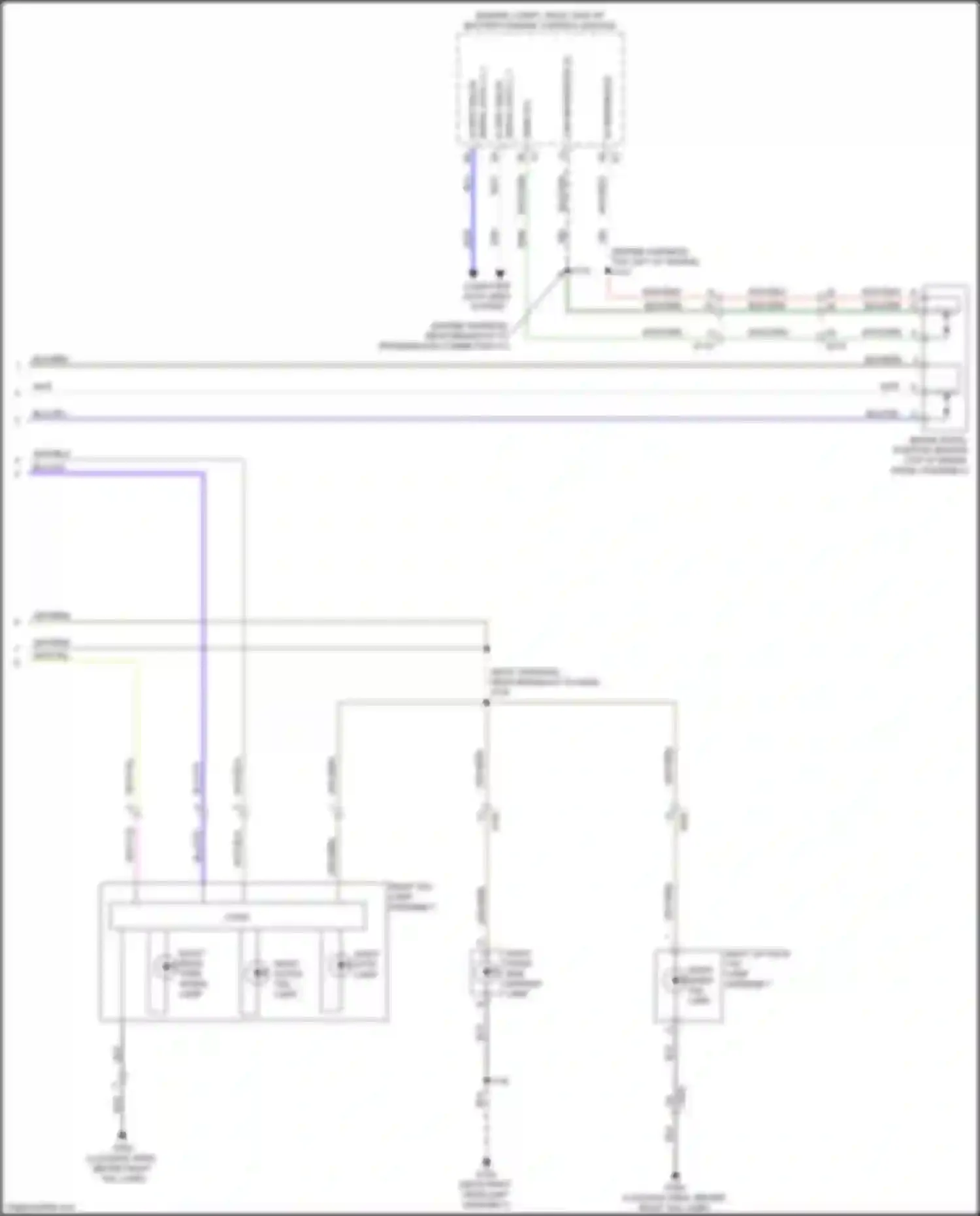 Wiring diagram right liftgate tail lamp assembly for Cadillac XT4 I (2018-2023) (1 of 2)