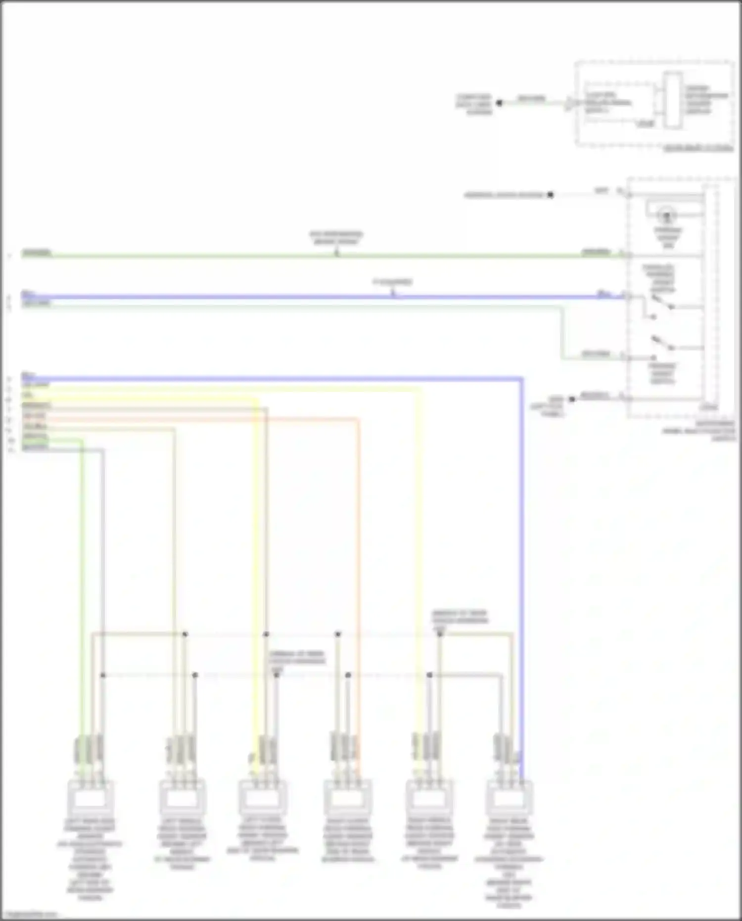 Wiring diagram right outer rear parking assist sensor for Cadillac XT4 I (2018-2023) (1 of 1)