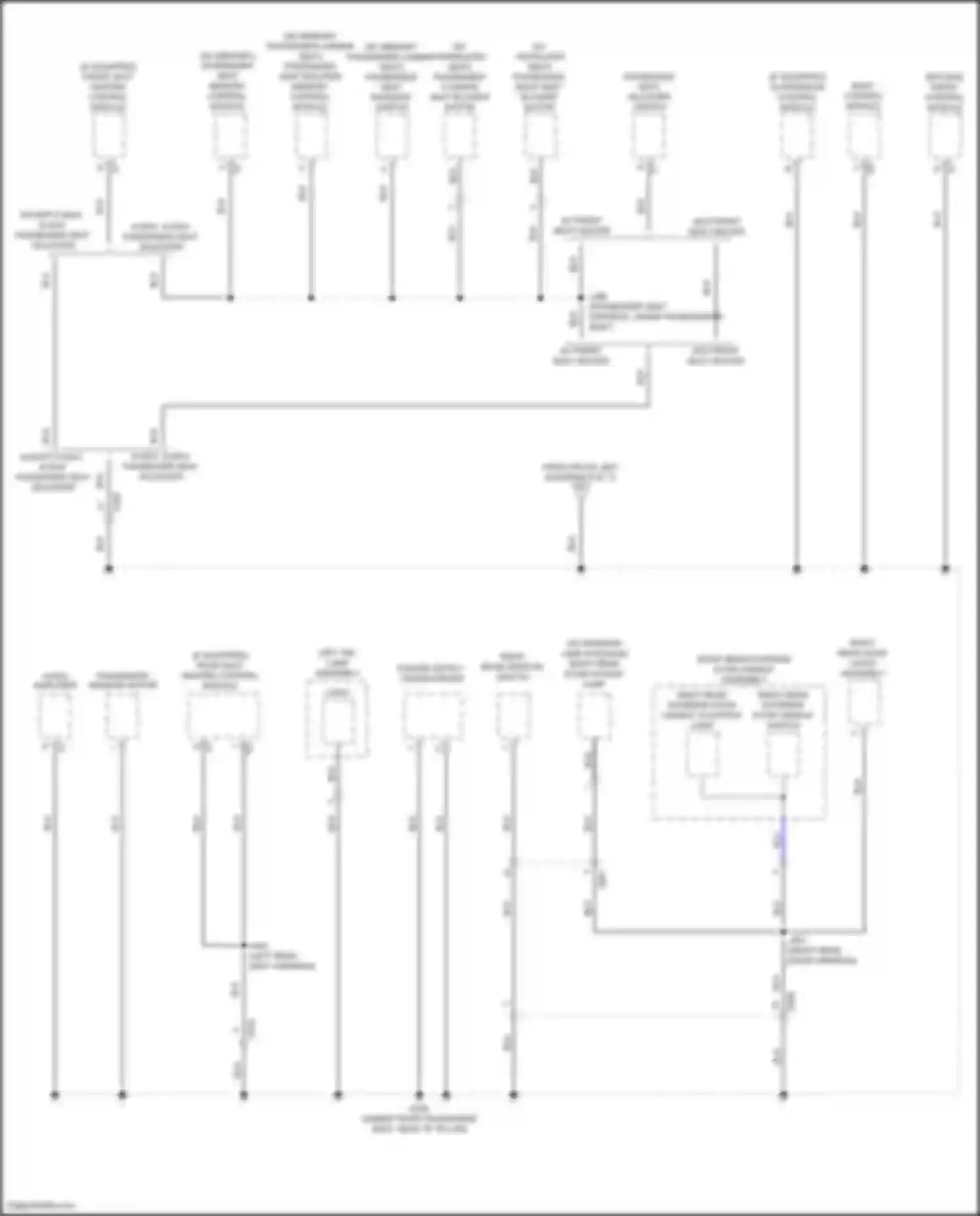 Wiring diagram right rear window switch for Cadillac XT4 I (2018-2023) (3 of 7)