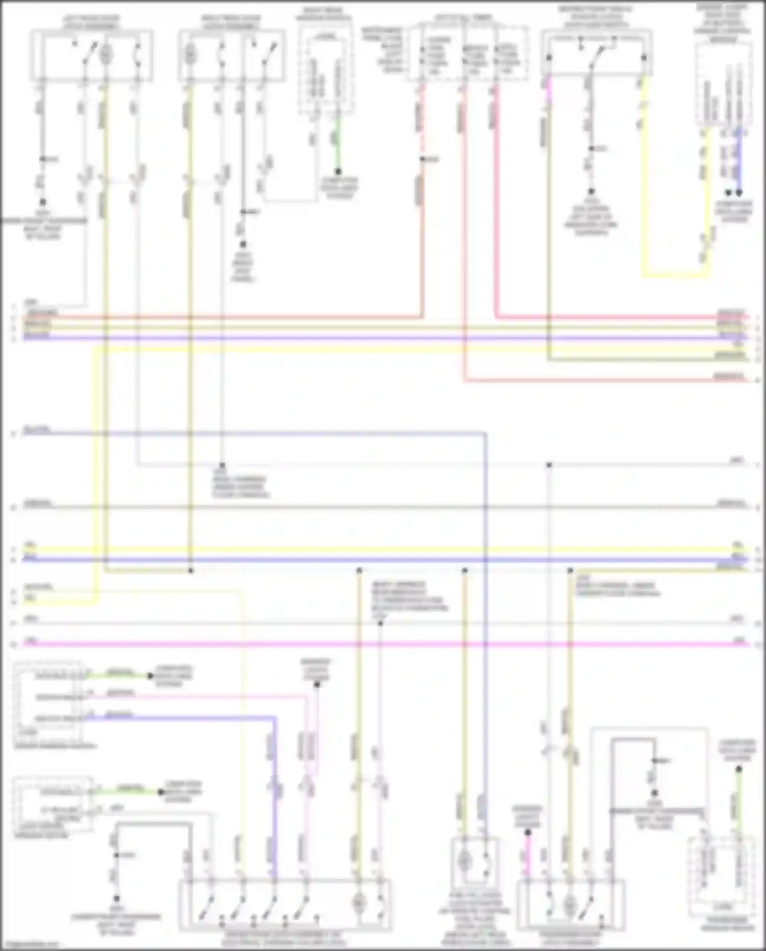 Wiring diagram rr dr ajar for Cadillac XT4 I (2018-2023) (1 of 2)