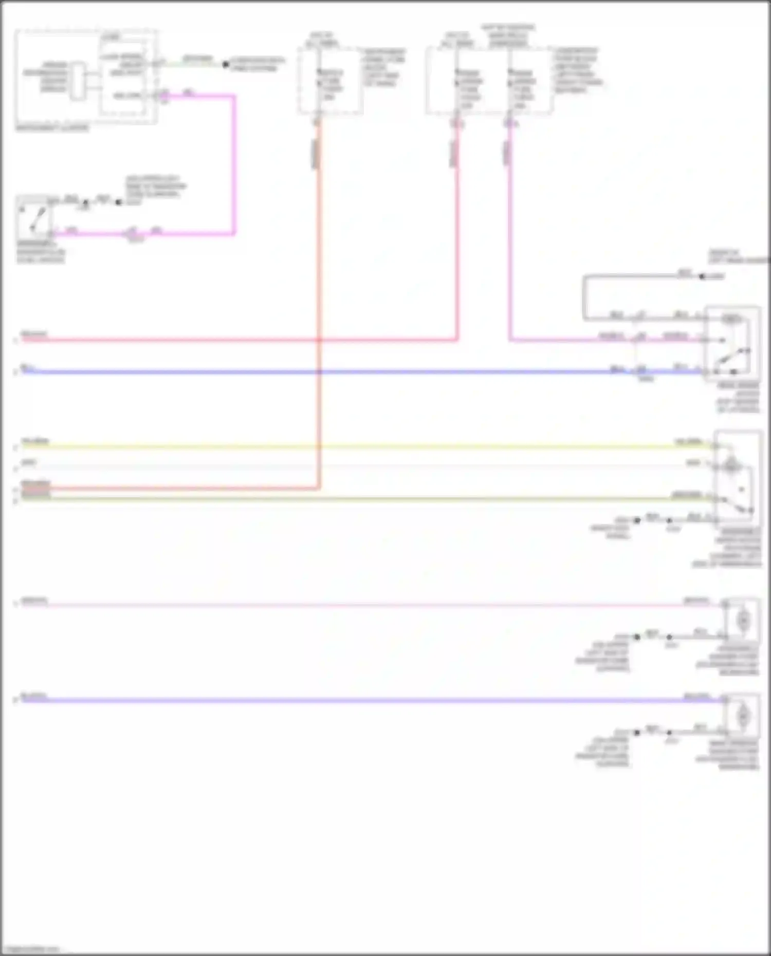 Wiring diagram windshield washer fluid level switch for Cadillac XT4 I (2018-2023) (2 of 2)