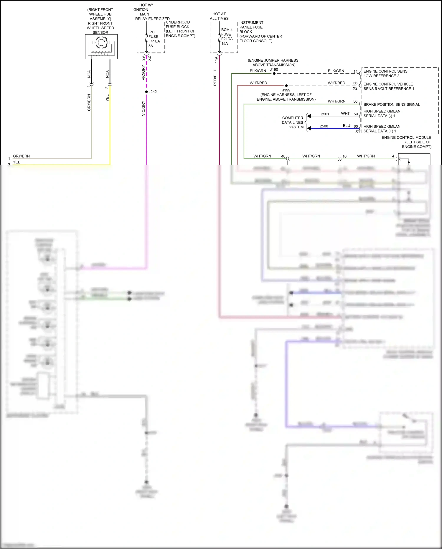 Cadillac XT5 I facelift (2019-2024) center console multi-function switch wiring diagram  (1 of 6)