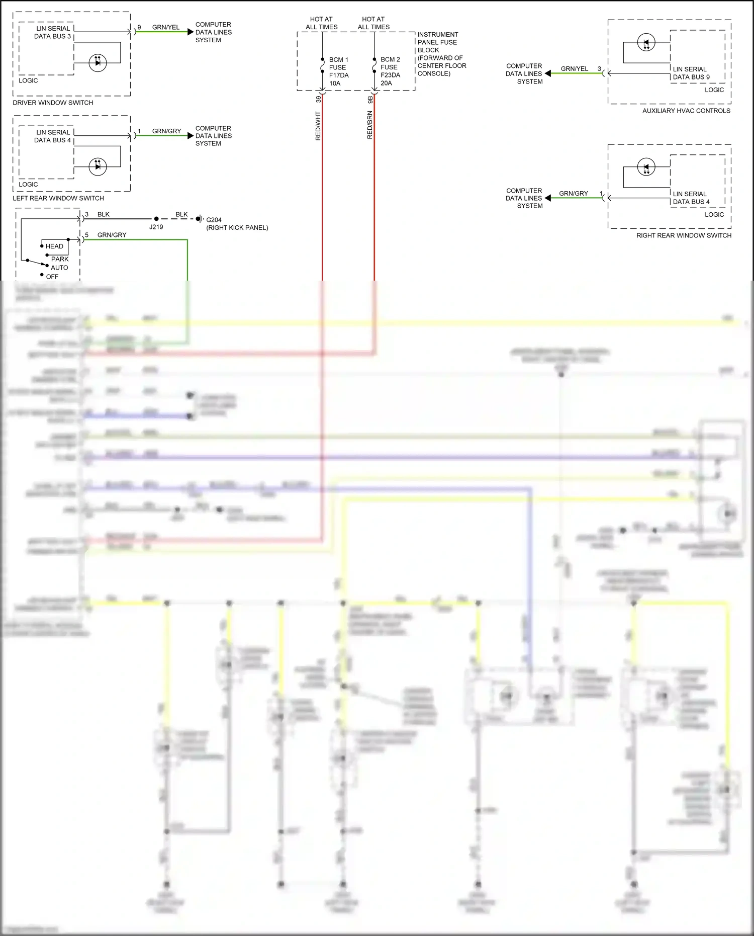 Cadillac XT5 I facelift (2019-2024) computer data lines system wiring diagram  (44 of 111)