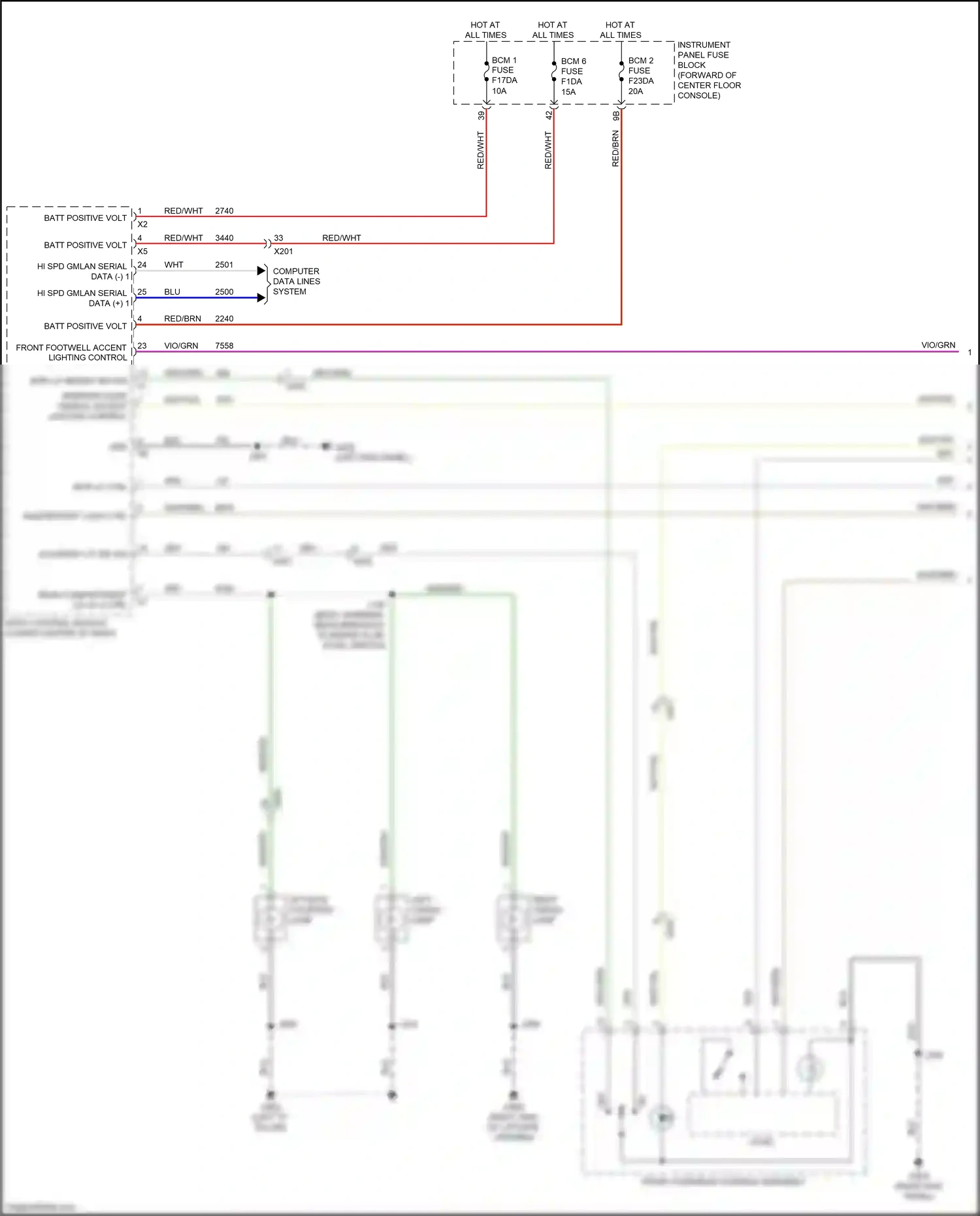 Cadillac XT5 I facelift (2019-2024) computer data lines system wiring diagram  (42 of 111)