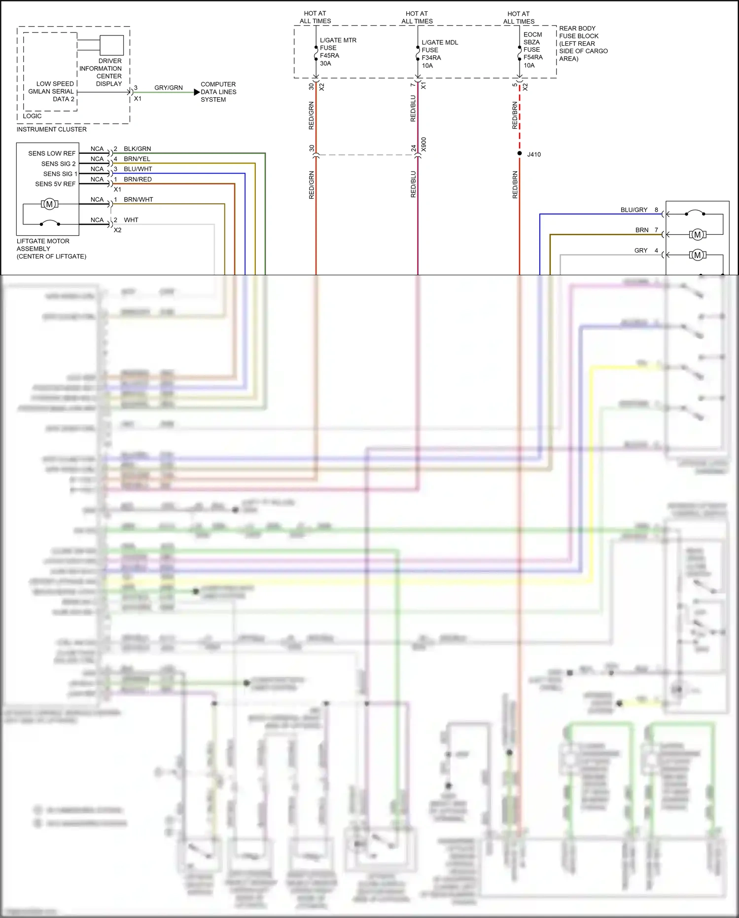 Cadillac XT5 I facelift (2019-2024) computer data lines system wiring diagram  (20 of 111)