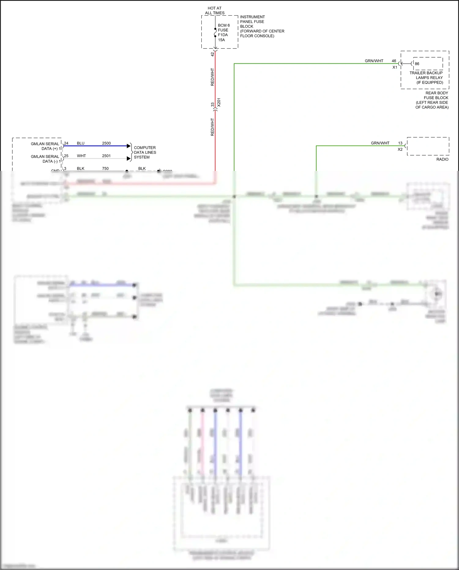 Cadillac XT5 I facelift (2019-2024) computer data lines system wiring diagram  (3 of 111)