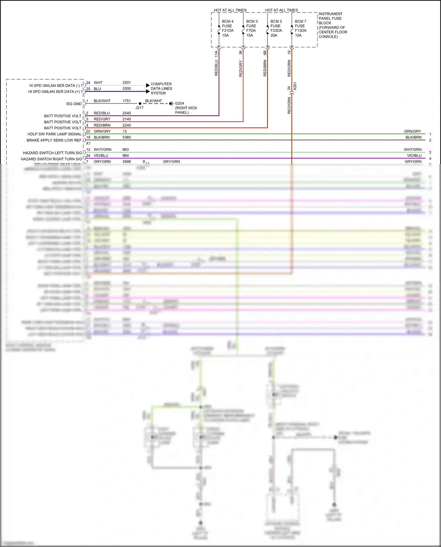 Cadillac XT5 I facelift (2019-2024) computer data lines system wiring diagram  (4 of 111)