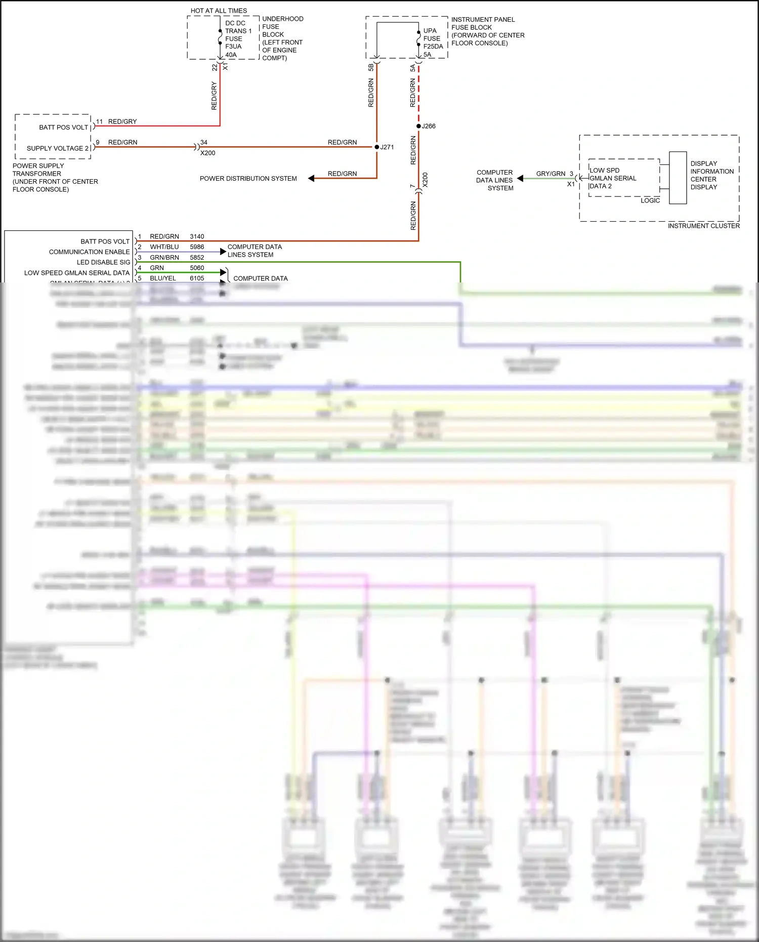 Cadillac XT5 I facelift (2019-2024) computer data lines system wiring diagram  (60 of 111)