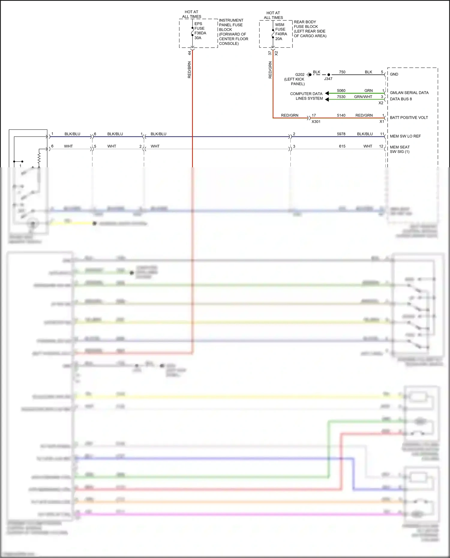 Cadillac XT5 I facelift (2019-2024) computer data lines system wiring diagram  (18 of 111)
