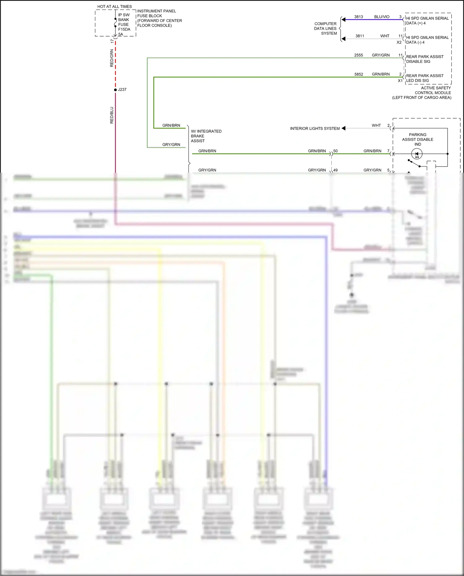 Cadillac XT5 I facelift (2019-2024) computer data lines system wiring diagram  (50 of 111)