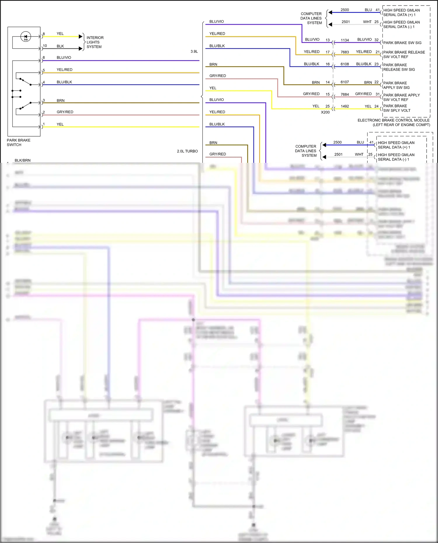 Cadillac XT5 I facelift (2019-2024) computer data lines system wiring diagram  (5 of 111)
