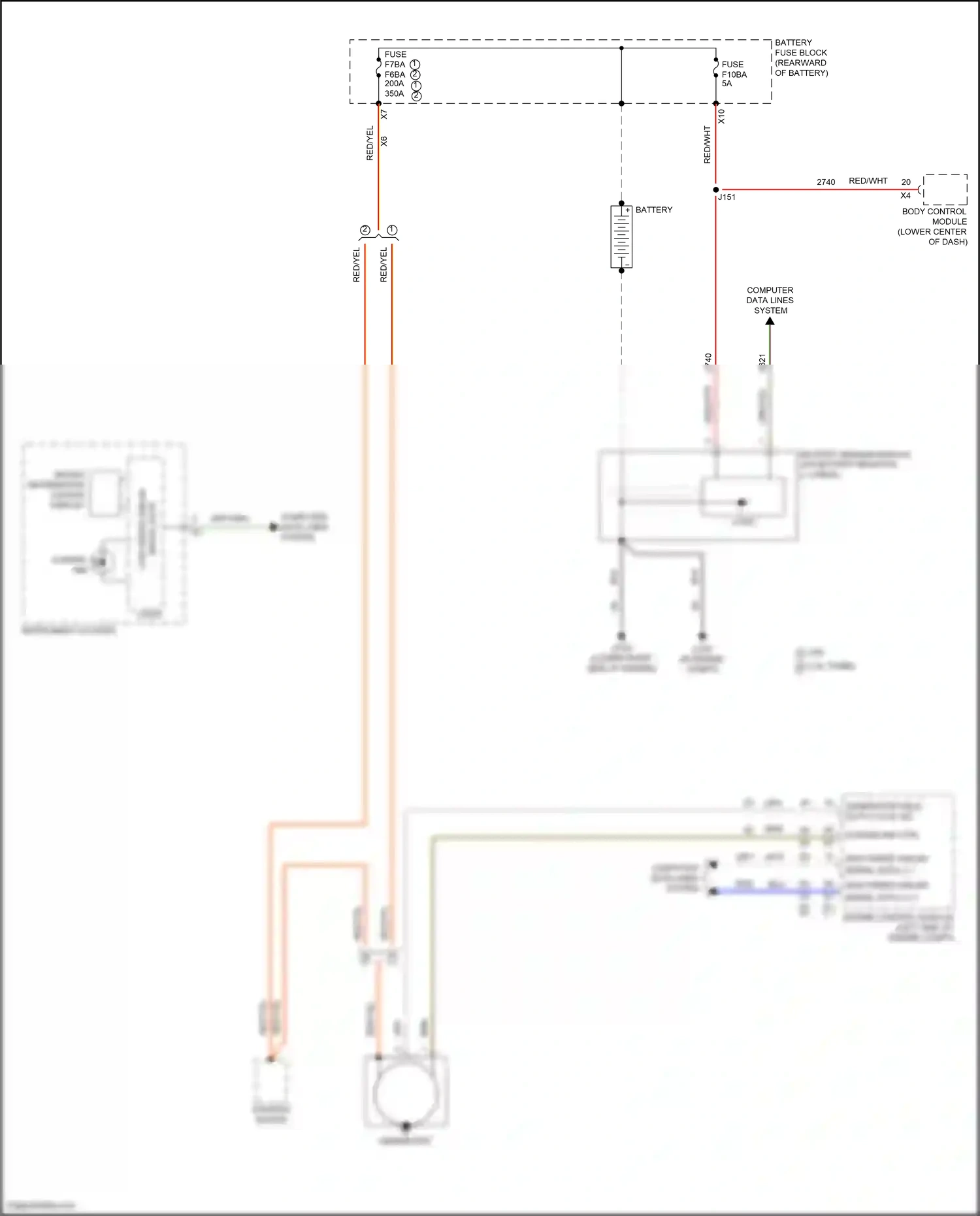 Cadillac XT5 I facelift (2019-2024) computer data lines system wiring diagram  (35 of 111)