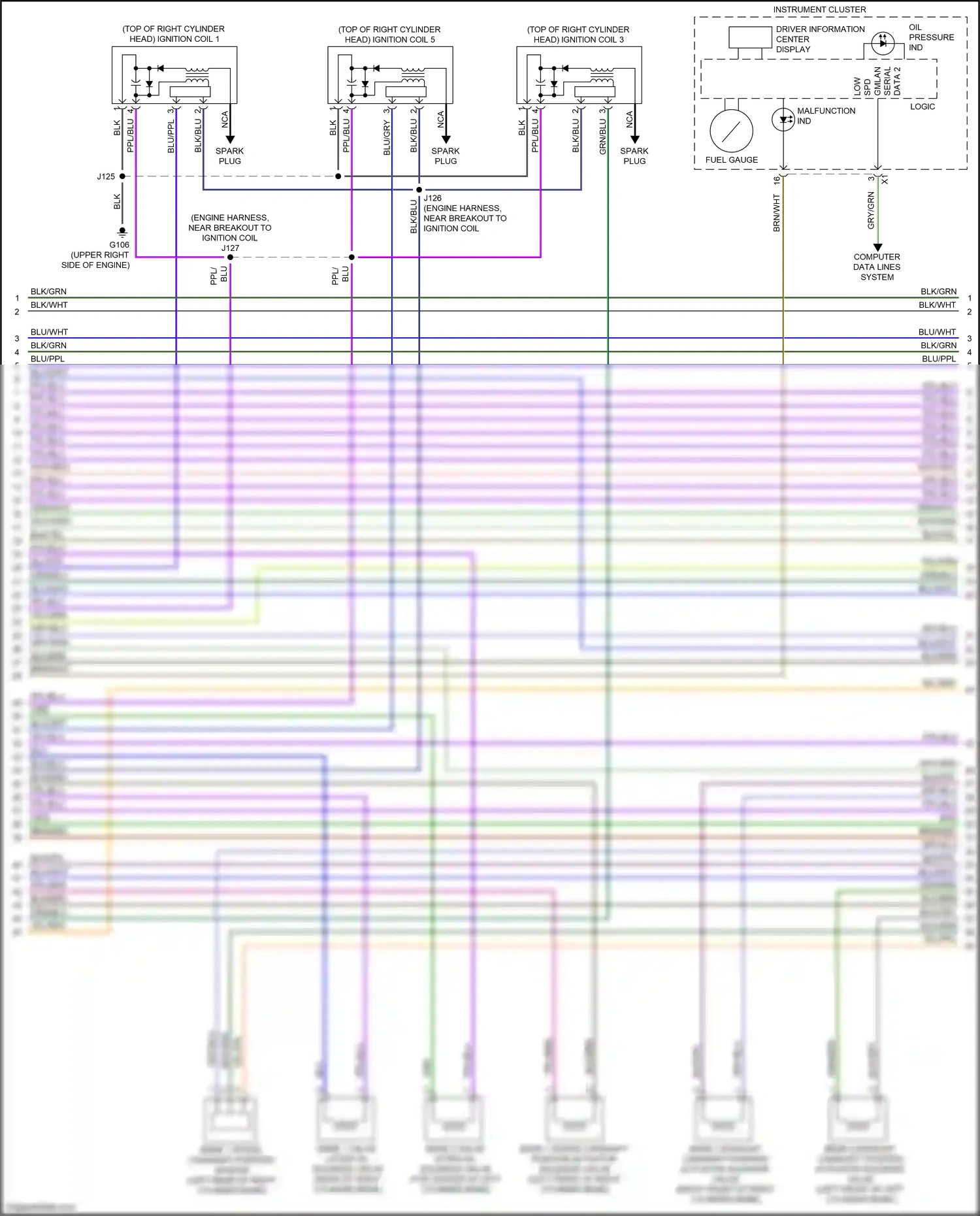Cadillac XT5 I facelift (2019-2024) computer data lines system wiring diagram  (100 of 111)