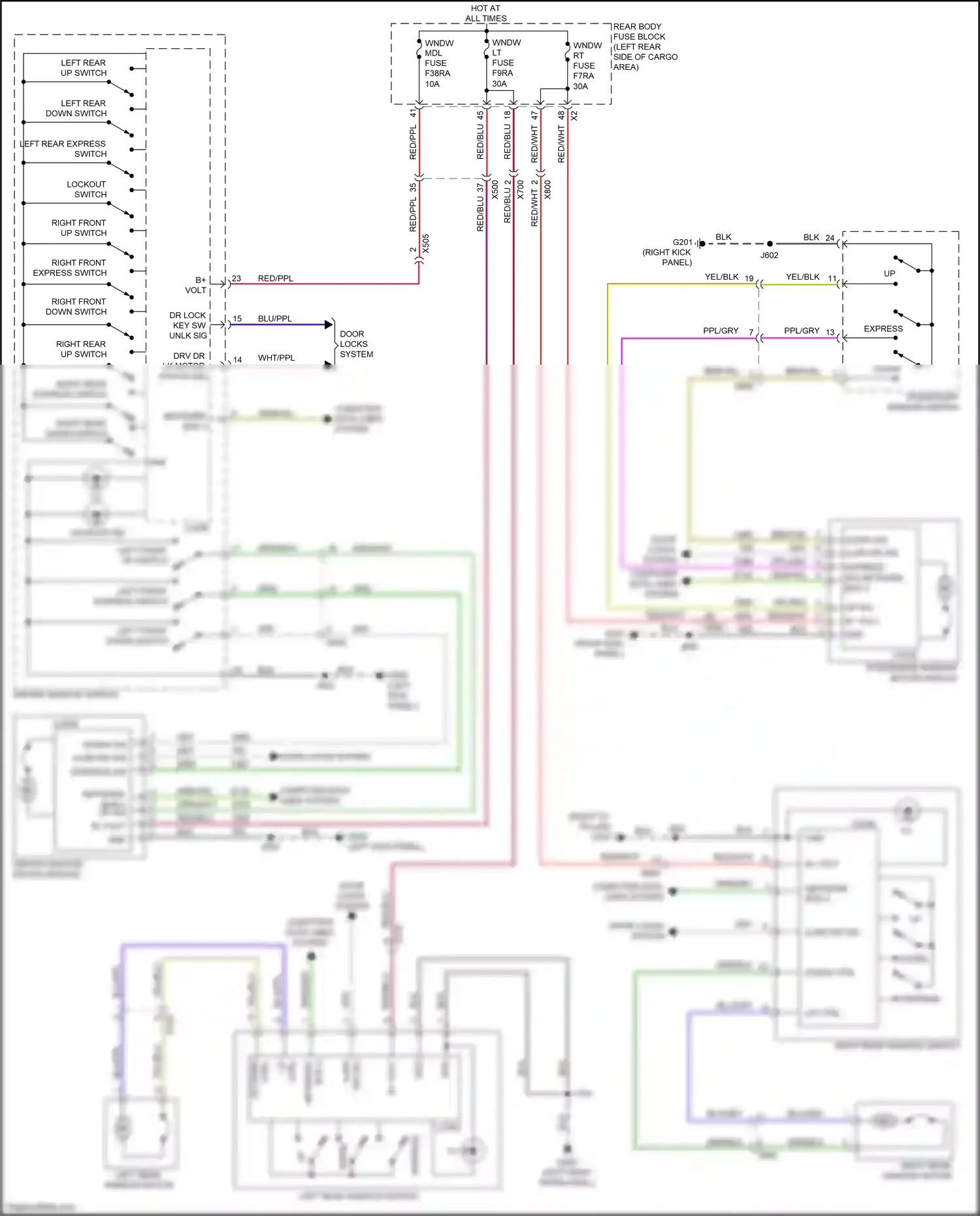 Cadillac XT5 I facelift (2019-2024) down ctrl wiring diagram  (1 of 1)