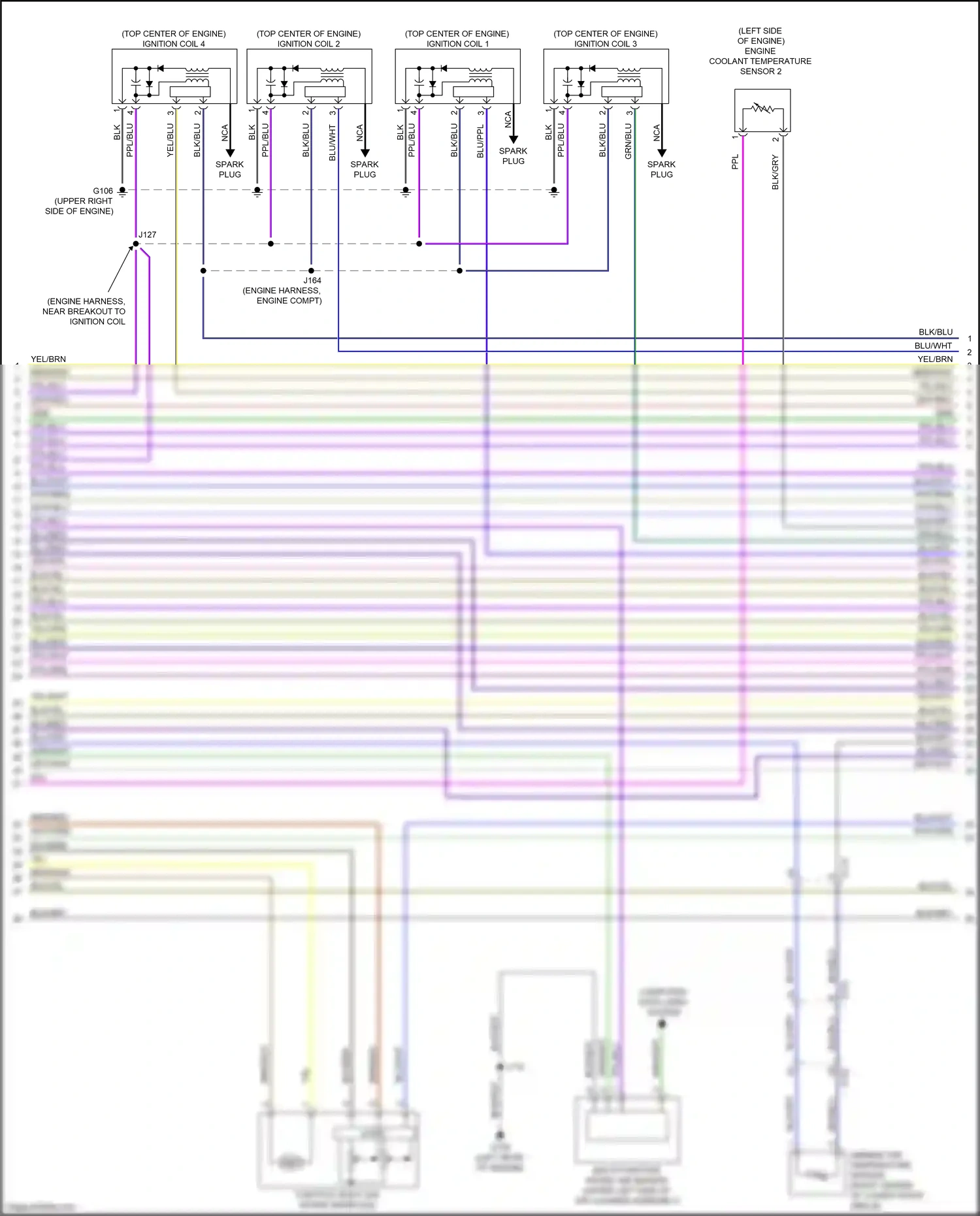 Cadillac XT5 I facelift (2019-2024) engine coolant temperature sensor 2 wiring diagram  (2 of 2)