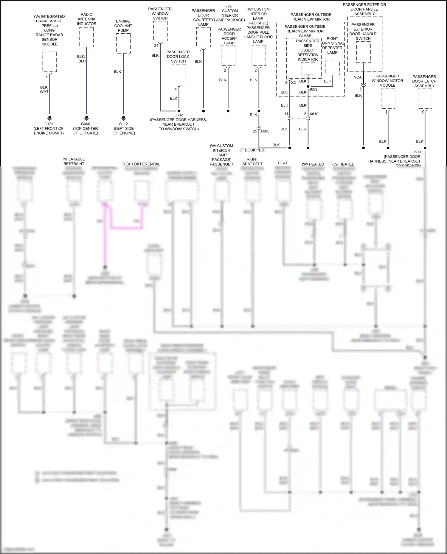 Cadillac XT5 I facelift (2019-2024) instrument panel multi- function switch wiring diagram  (2 of 5)