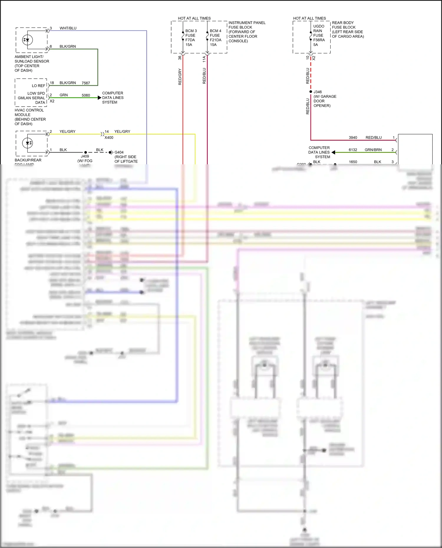 Cadillac XT5 I facelift (2019-2024) left headlamp multi-function led control module wiring diagram  (3 of 3)