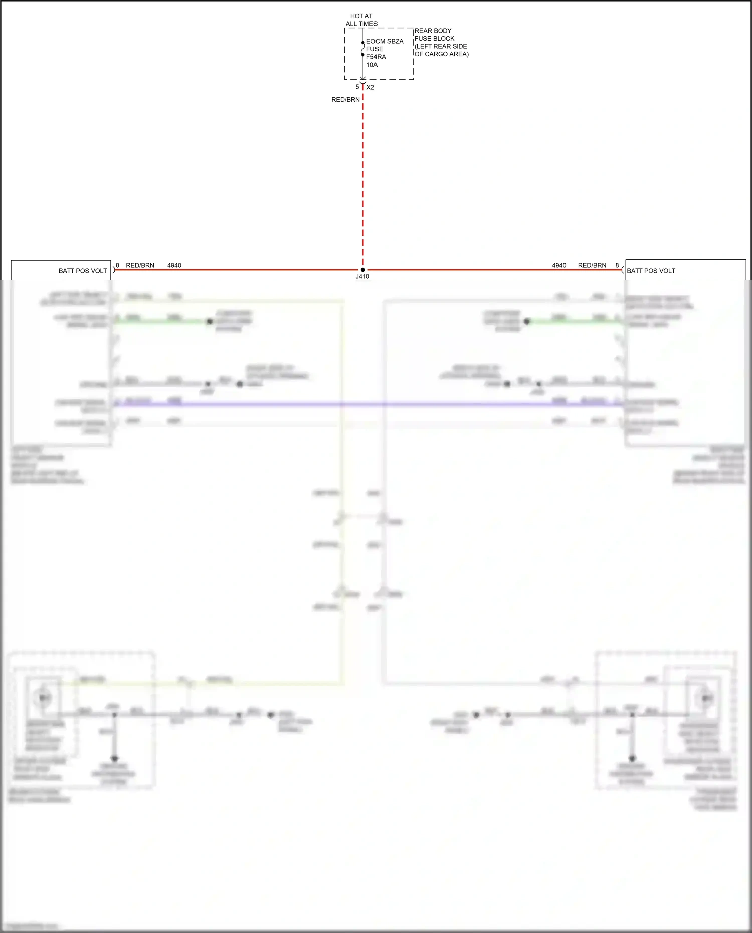 Cadillac XT5 I facelift (2019-2024) left side object detection led ctrl wiring diagram  (1 of 1)