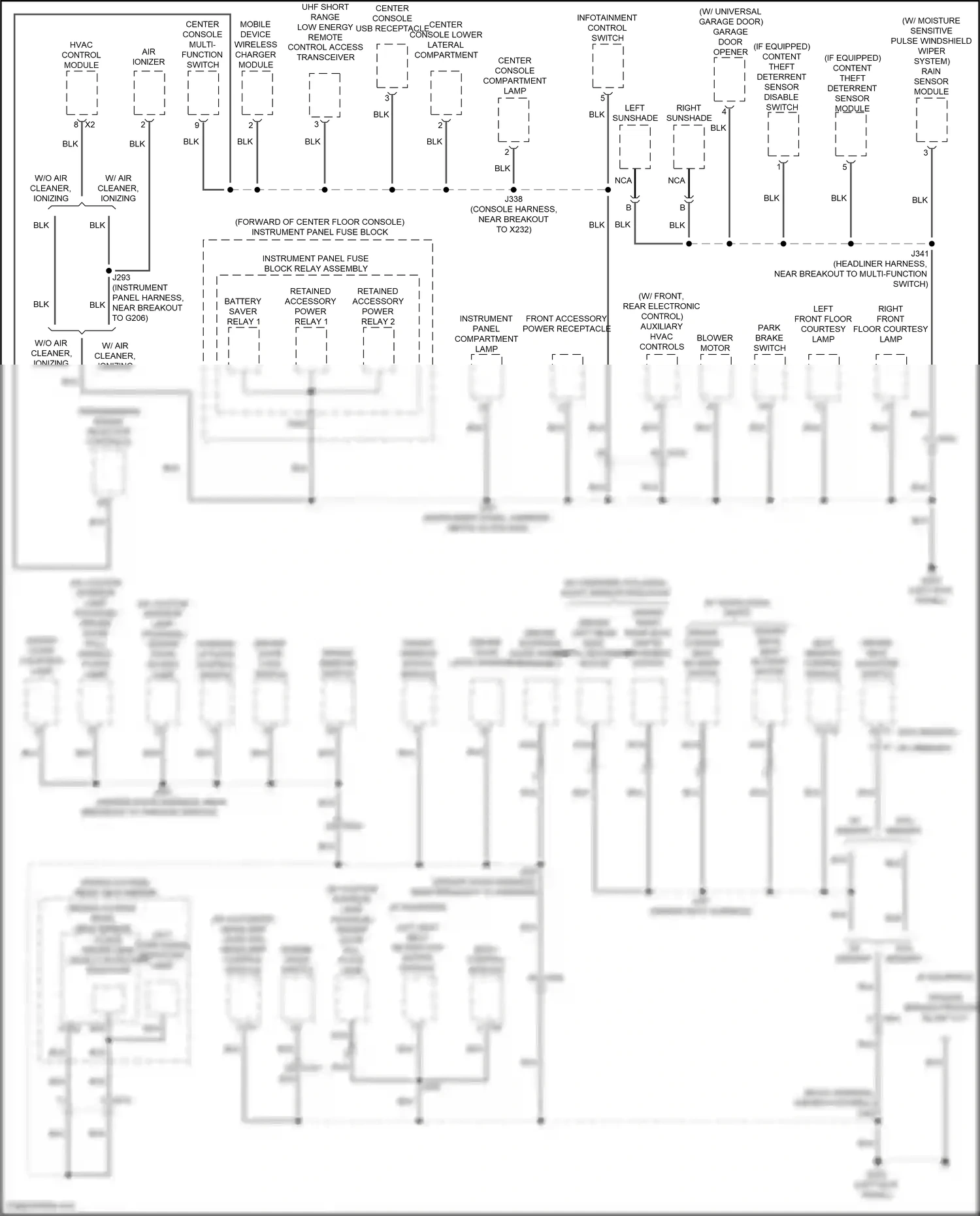 Cadillac XT5 I facelift (2019-2024) rain sensor module wiring diagram  (2 of 5)