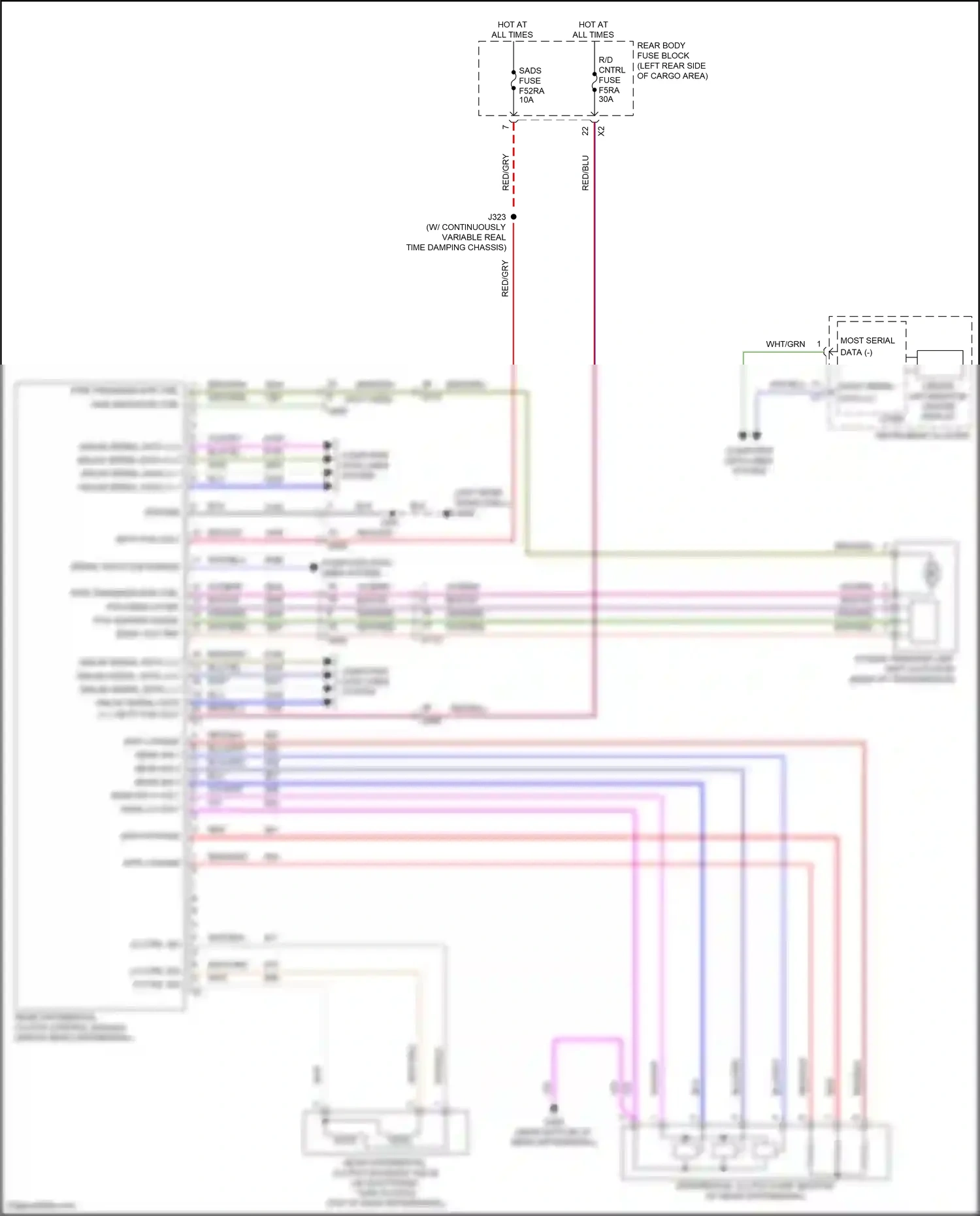 Cadillac XT5 I facelift (2019-2024) serial data com enable wiring diagram  (1 of 1)