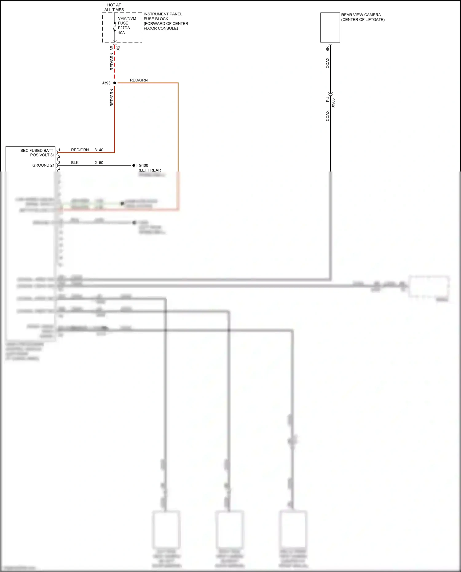 Cadillac XT5 I facelift (2019-2024) video processing control module wiring diagram  (1 of 4)