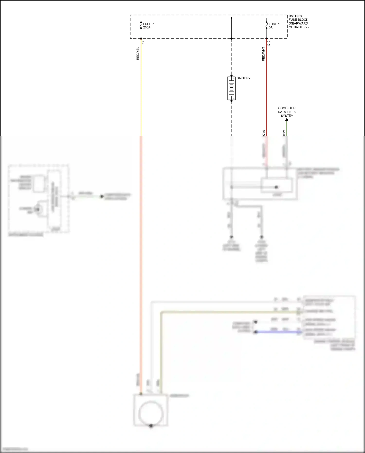Cadillac XT5 I (2016-2019) battery sensor module wiring diagram  (1 of 5)