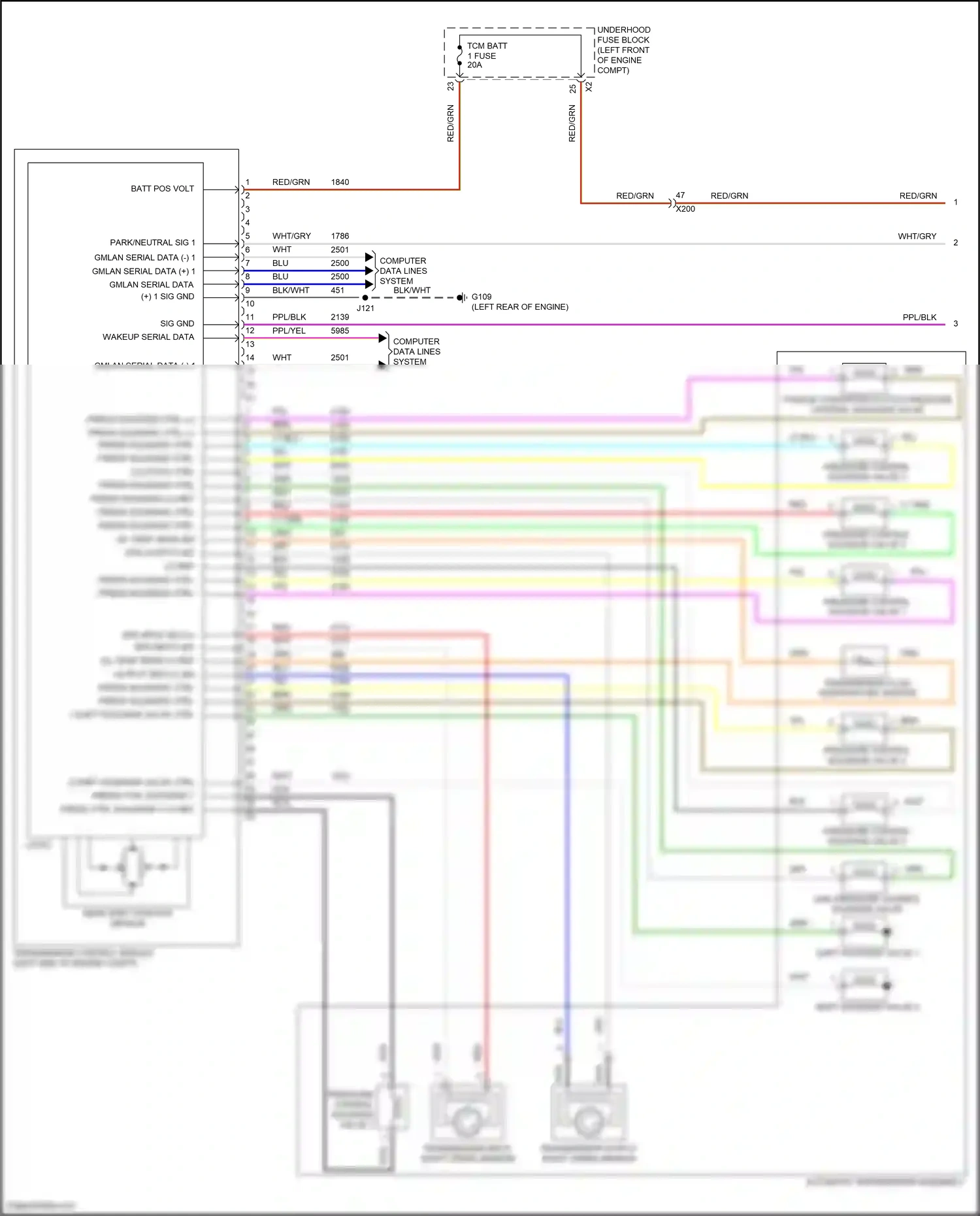 Cadillac XT5 I (2016-2019) clutch e ctrl wiring diagram  (1 of 1)
