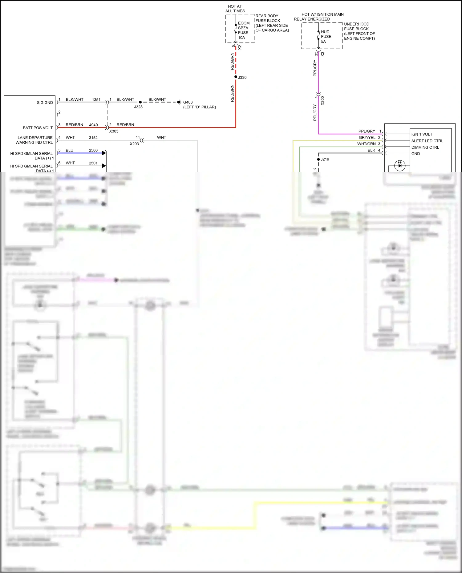 Cadillac XT5 I (2016-2019) computer data lines system wiring diagram  (53 of 83)