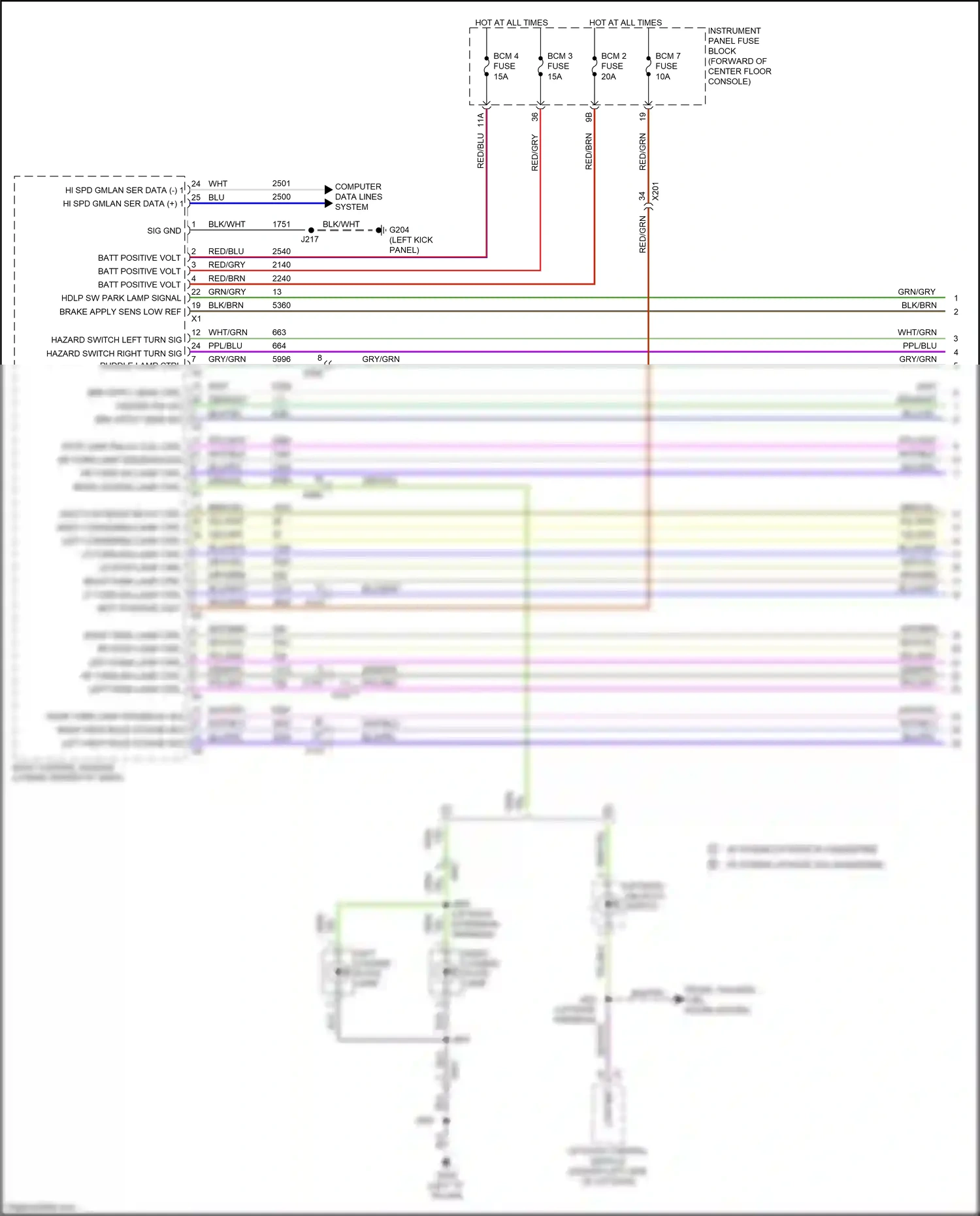Cadillac XT5 I (2016-2019) computer data lines system wiring diagram  (4 of 83)