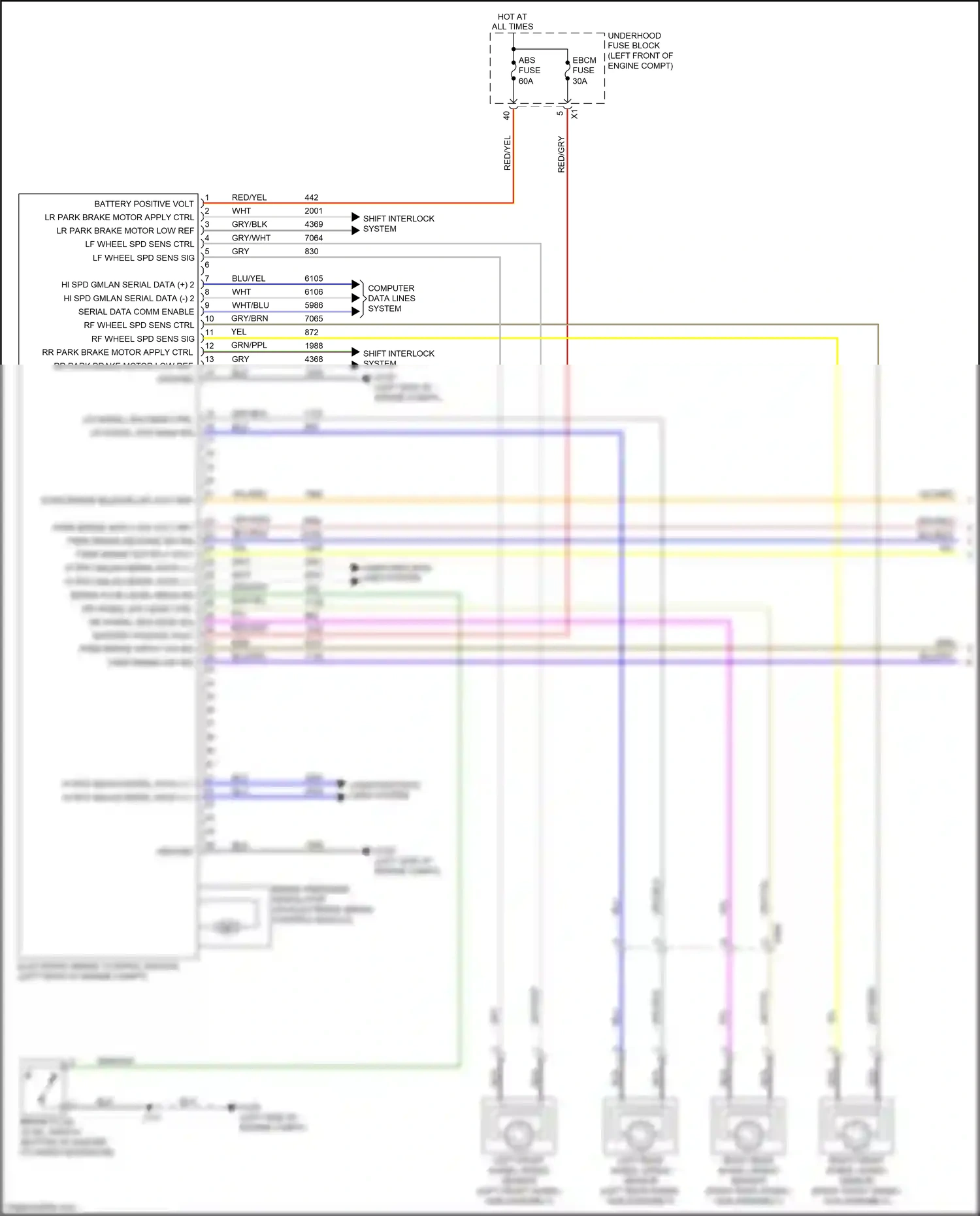 Cadillac XT5 I (2016-2019) computer data lines system wiring diagram  (11 of 83)