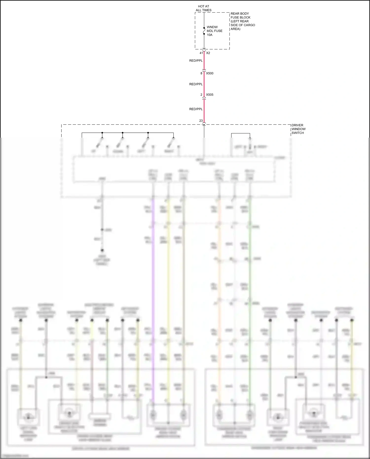 Cadillac XT5 I (2016-2019) driver side object detection indicator wiring diagram  (3 of 3)
