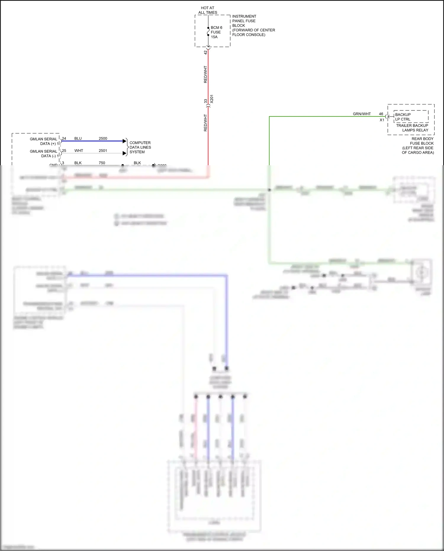 Cadillac XT5 I (2016-2019) engine control module wiring diagram  (1 of 13)