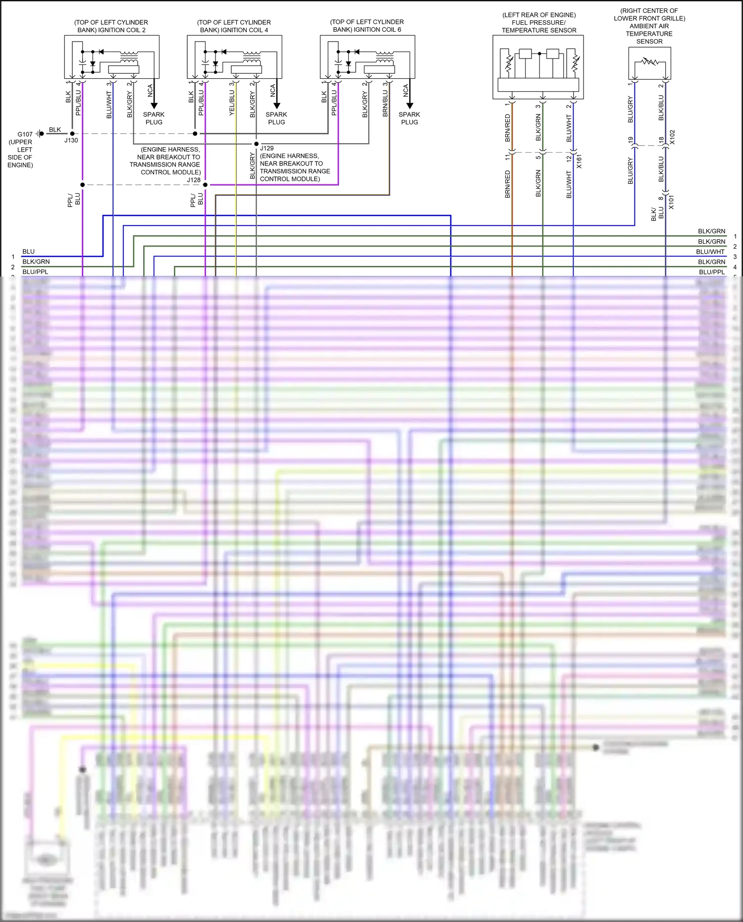 Cadillac XT5 I (2016-2019) engine control module wiring diagram  (12 of 13)
