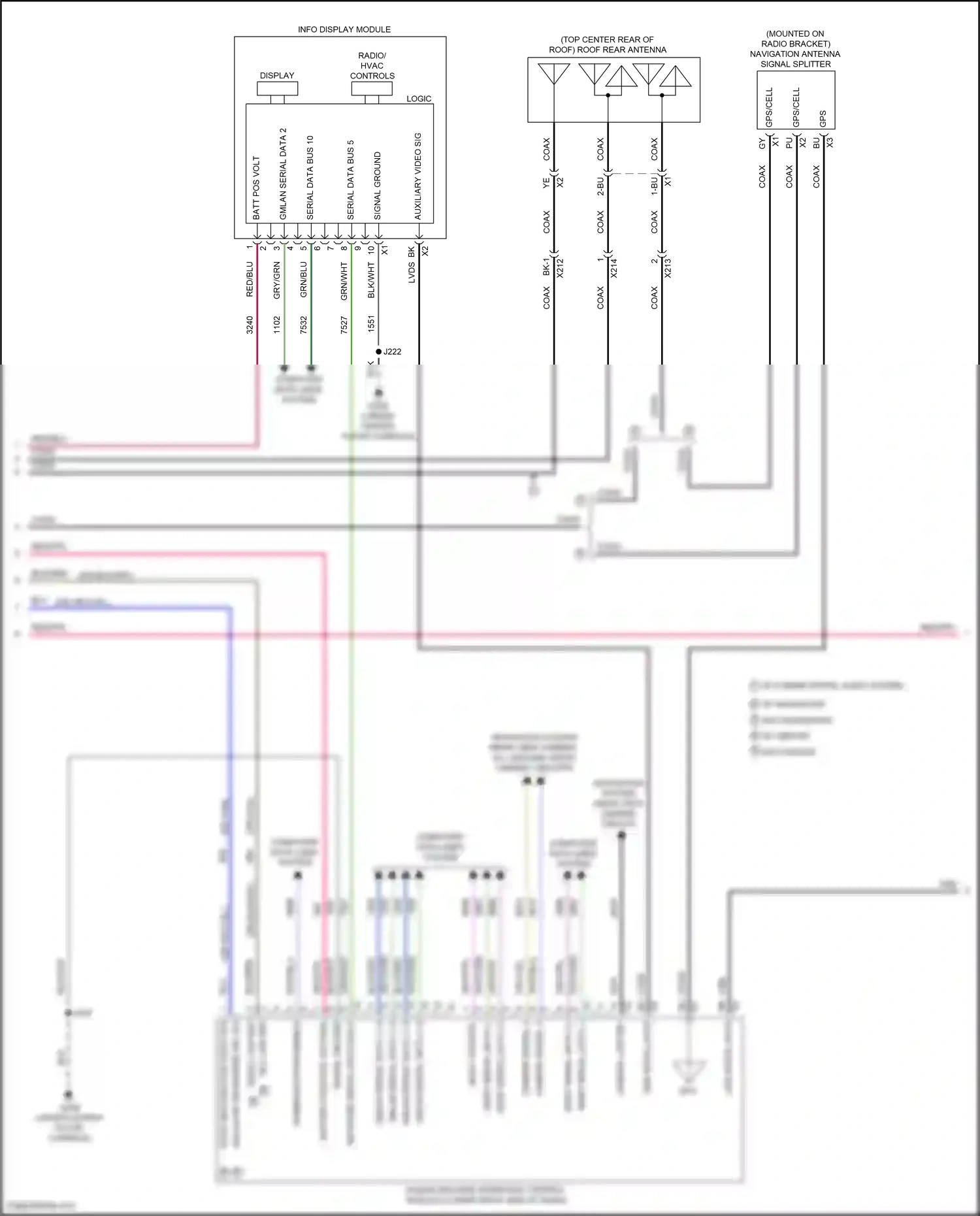 Cadillac XT5 I (2016-2019) info display module wiring diagram  (4 of 6)