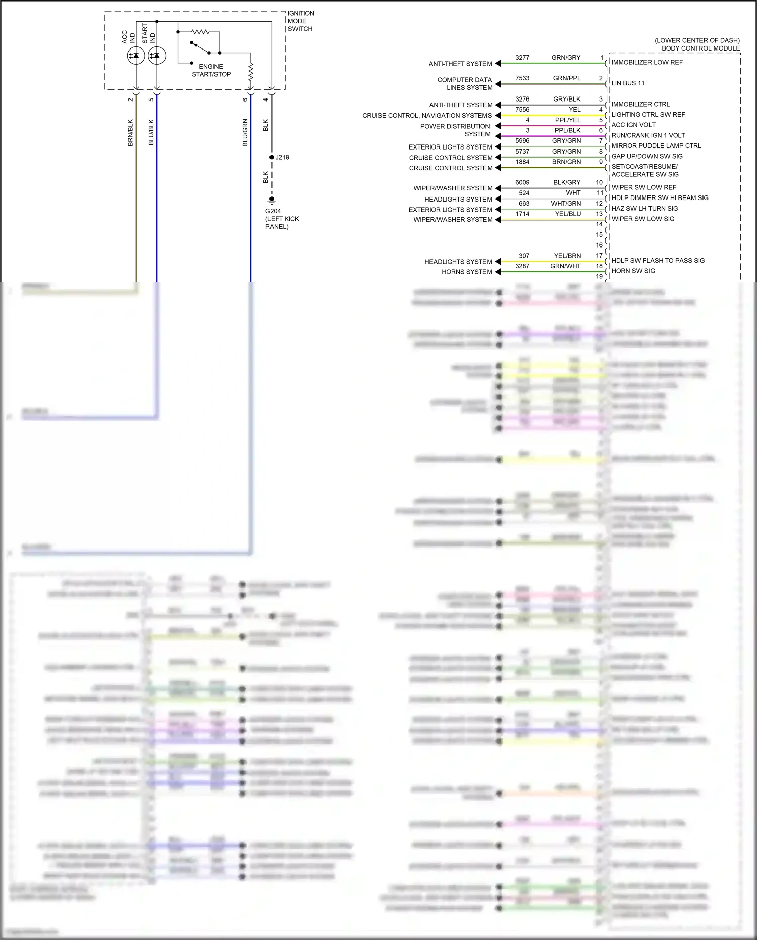 Cadillac XT5 I (2016-2019) interior lp ctrl wiring diagram  (1 of 1)