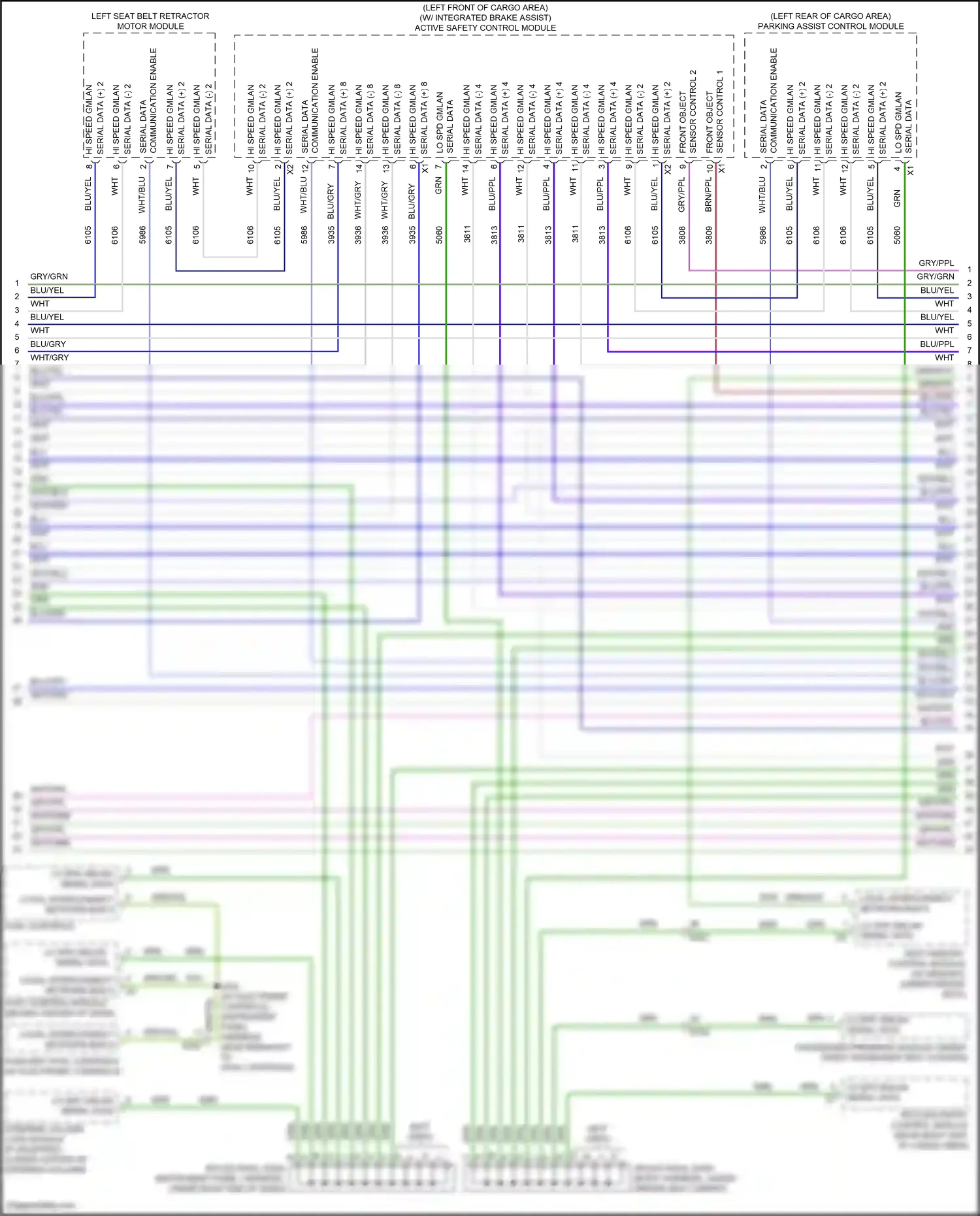 Cadillac XT5 I (2016-2019) keyless entry control module wiring diagram  (1 of 7)