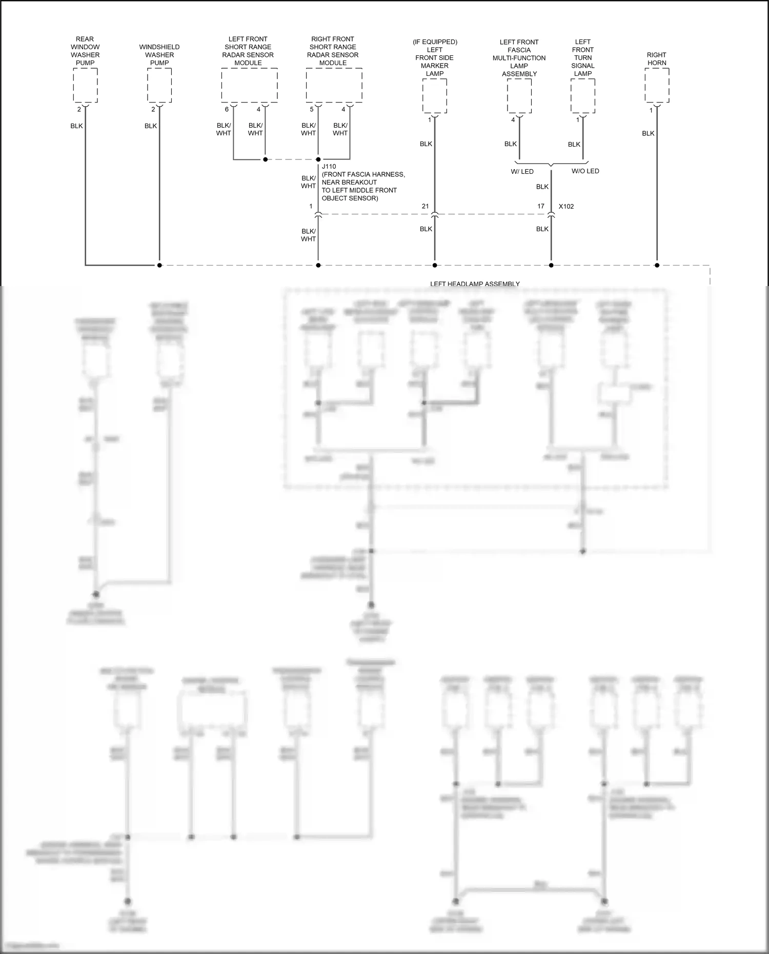 Cadillac XT5 I (2016-2019) multi-function intake air sensor wiring diagram  (1 of 2)
