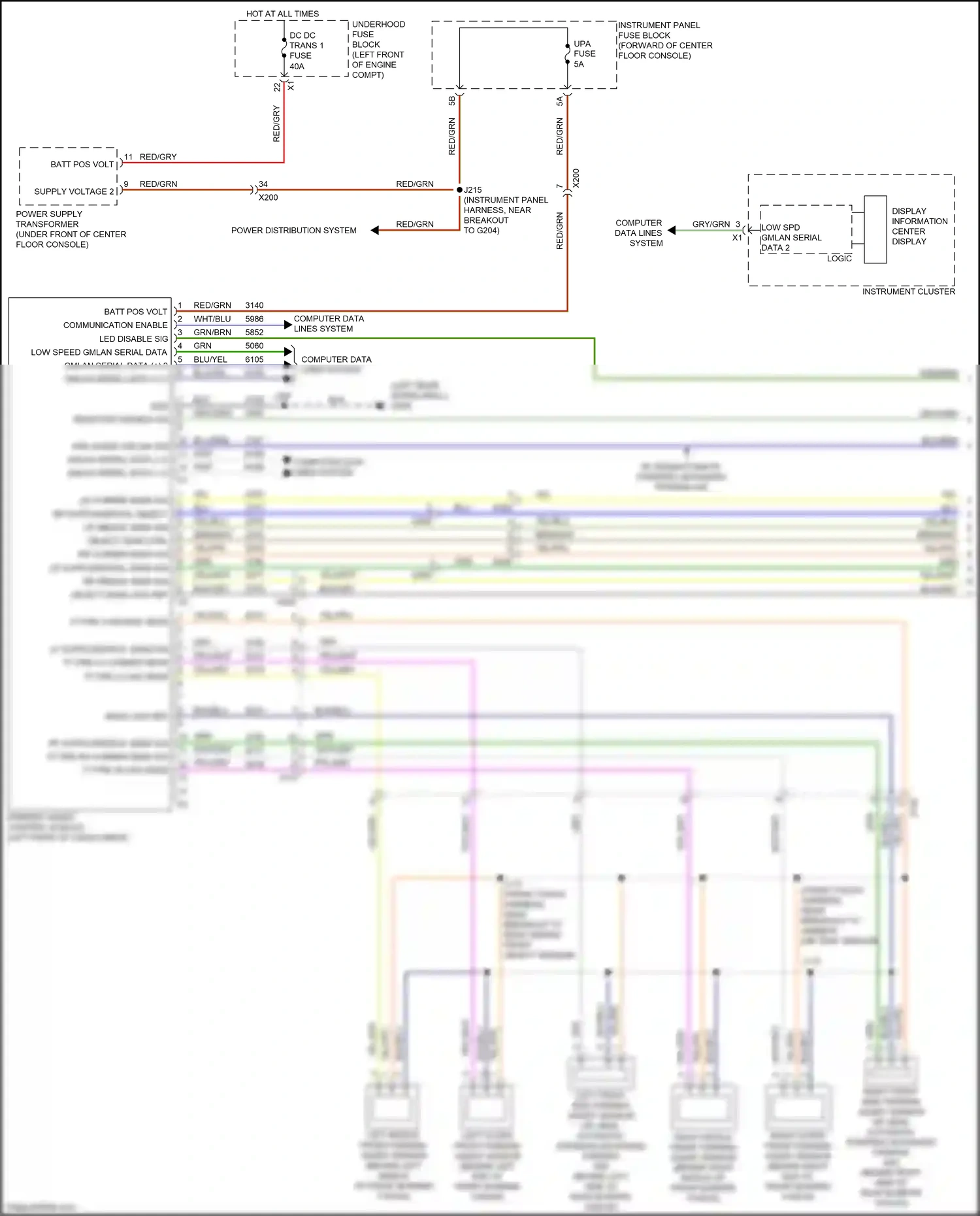 Cadillac XT5 I (2016-2019) object sens ctrl wiring diagram  (1 of 1)
