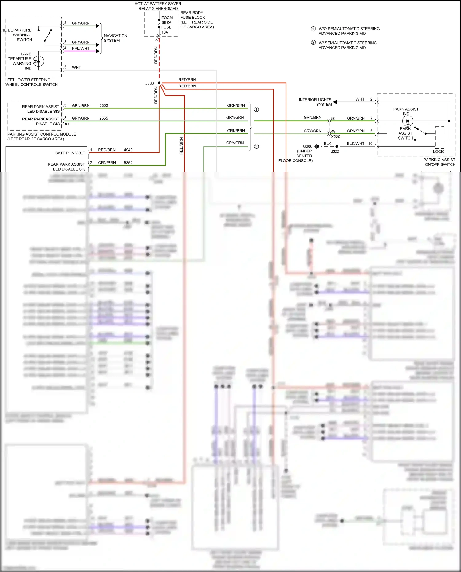 Cadillac XT5 I (2016-2019) right front short range radar sensor module wiring diagram  (1 of 3)