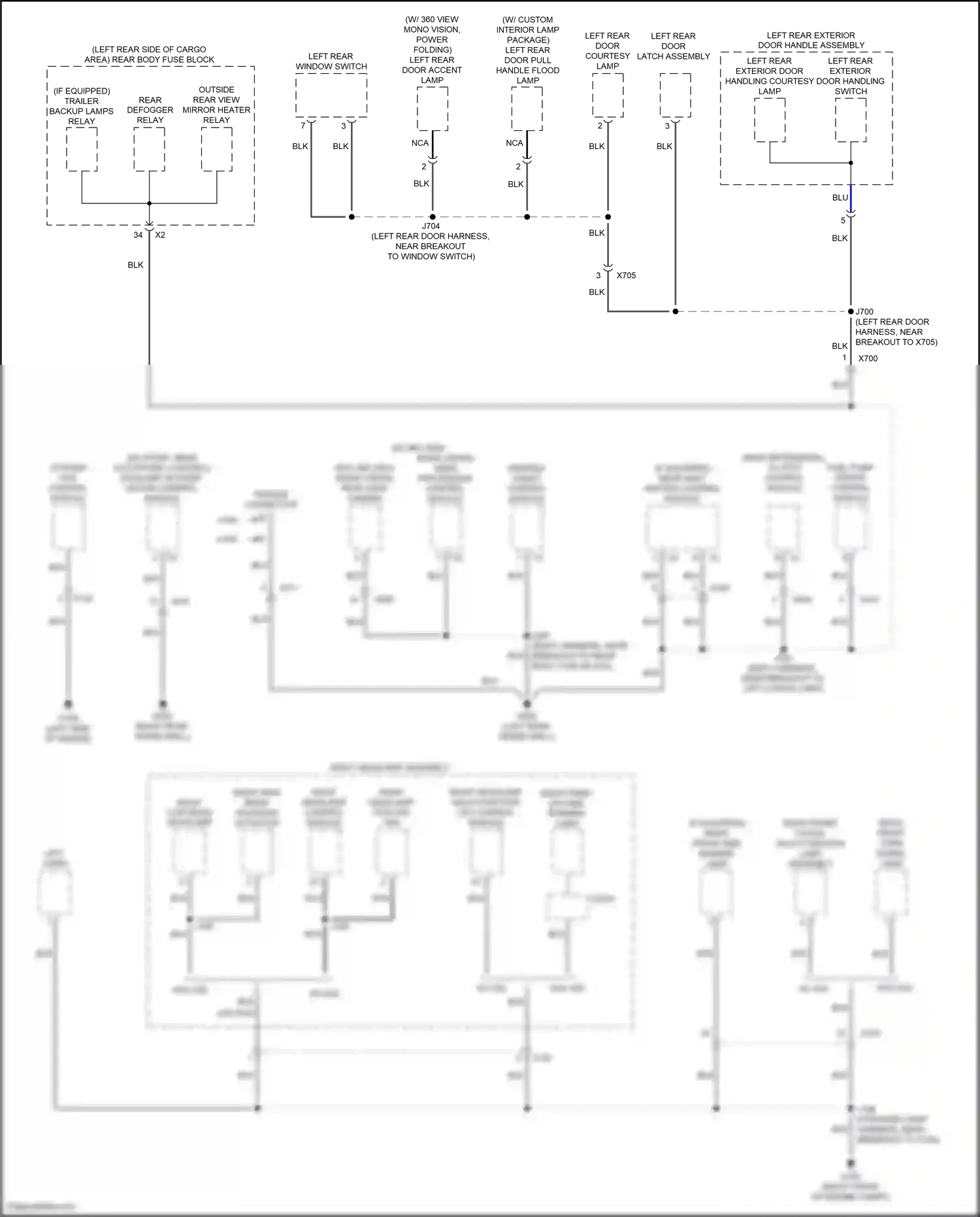 Cadillac XT5 I (2016-2019) right headlamp multi-function led control module wiring diagram  (2 of 2)