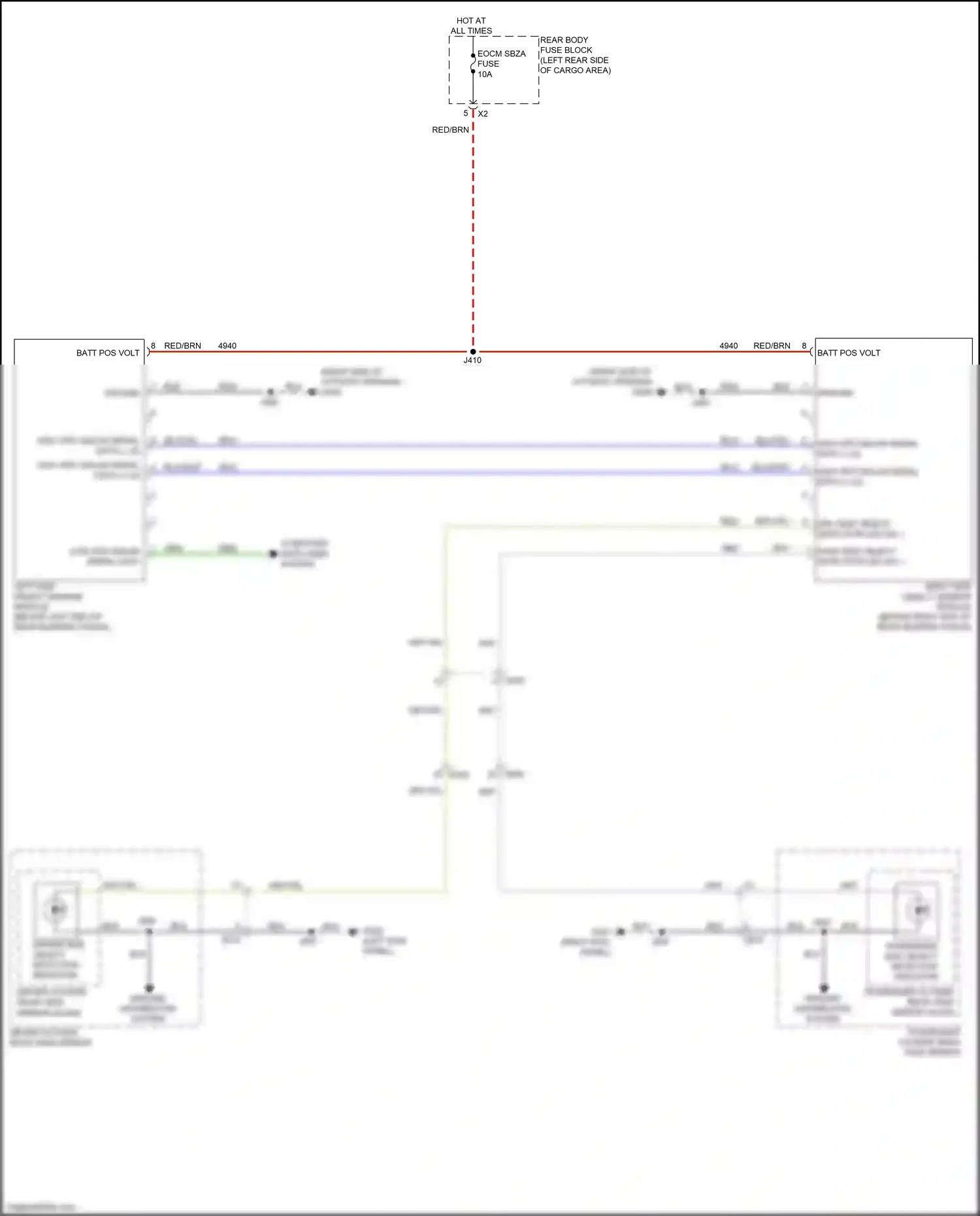 Cadillac XT5 I (2016-2019) right side object sensor module wiring diagram  (1 of 4)