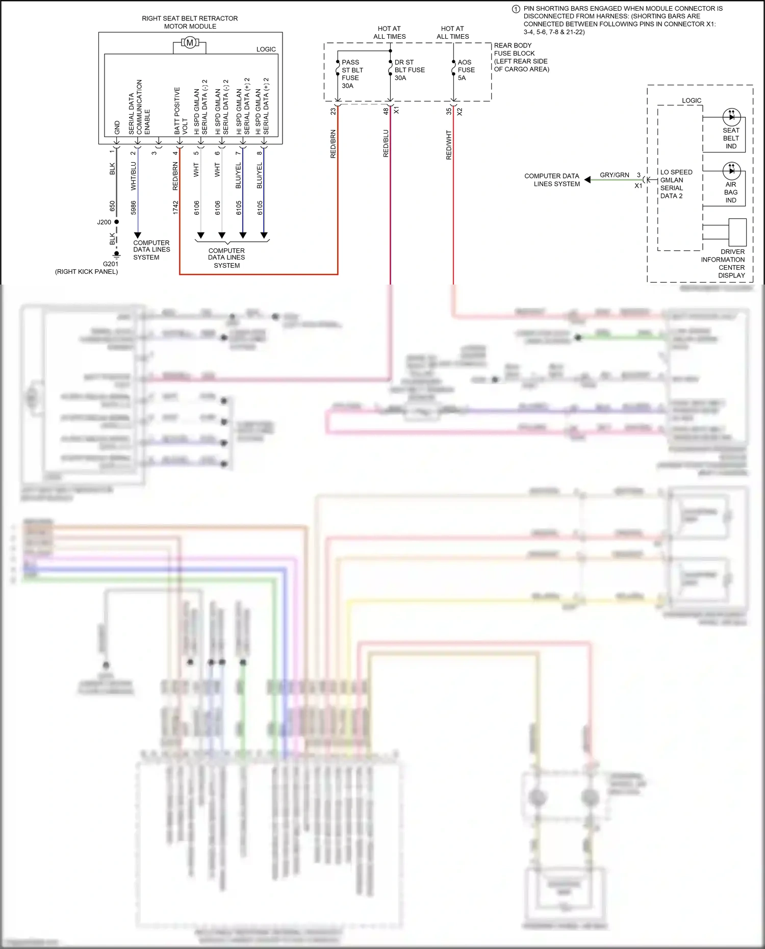 Cadillac XT5 I (2016-2019) serial data communication enable wiring diagram  (4 of 4)