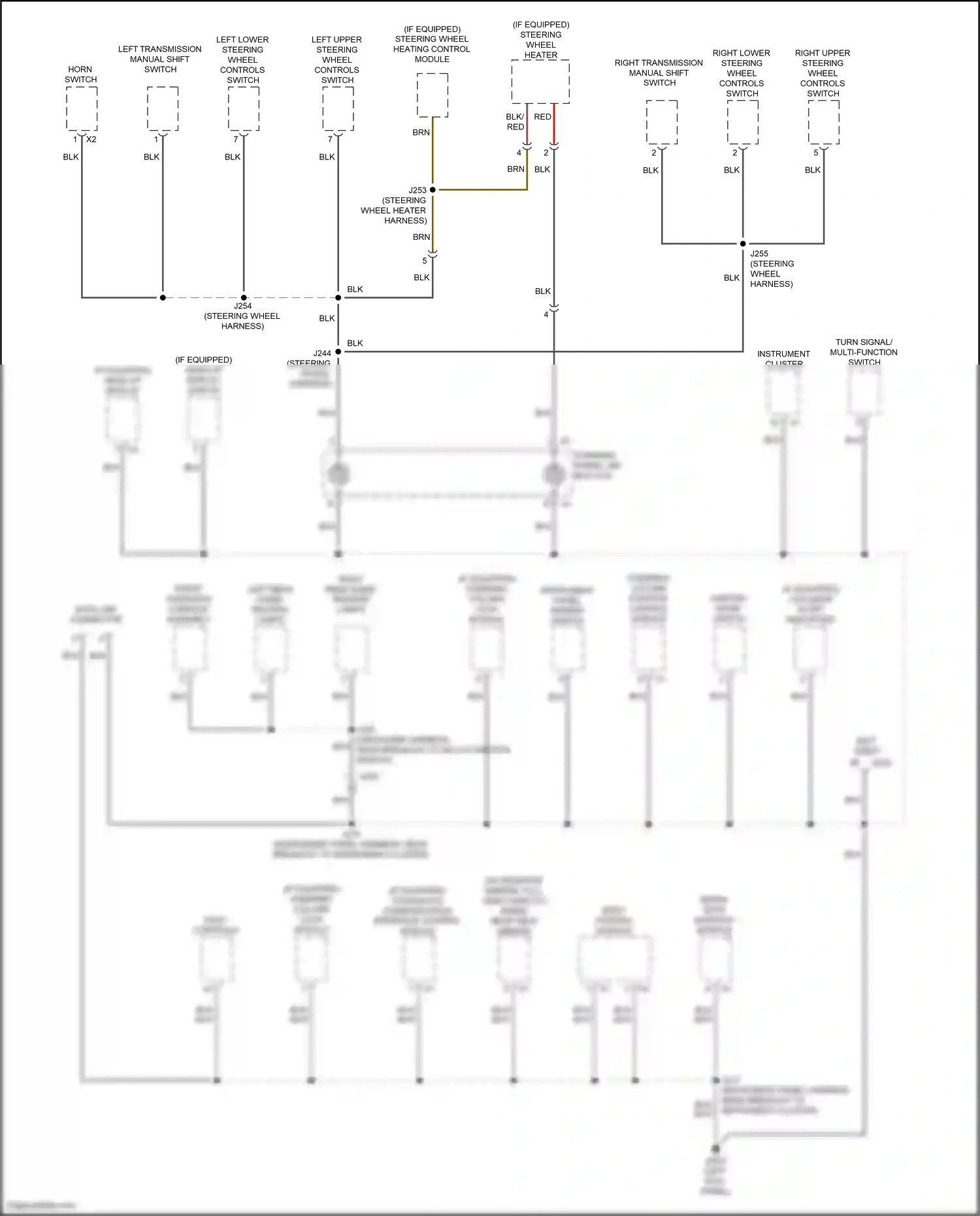 Cadillac XT5 I (2016-2019) turn signal/ multi-function switch wiring diagram  (2 of 5)