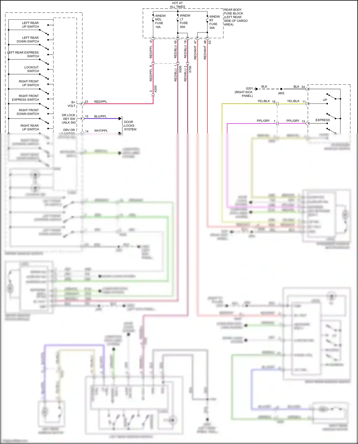 Cadillac XT5 I (2016-2019) up ctrl wiring diagram  (2 of 2)