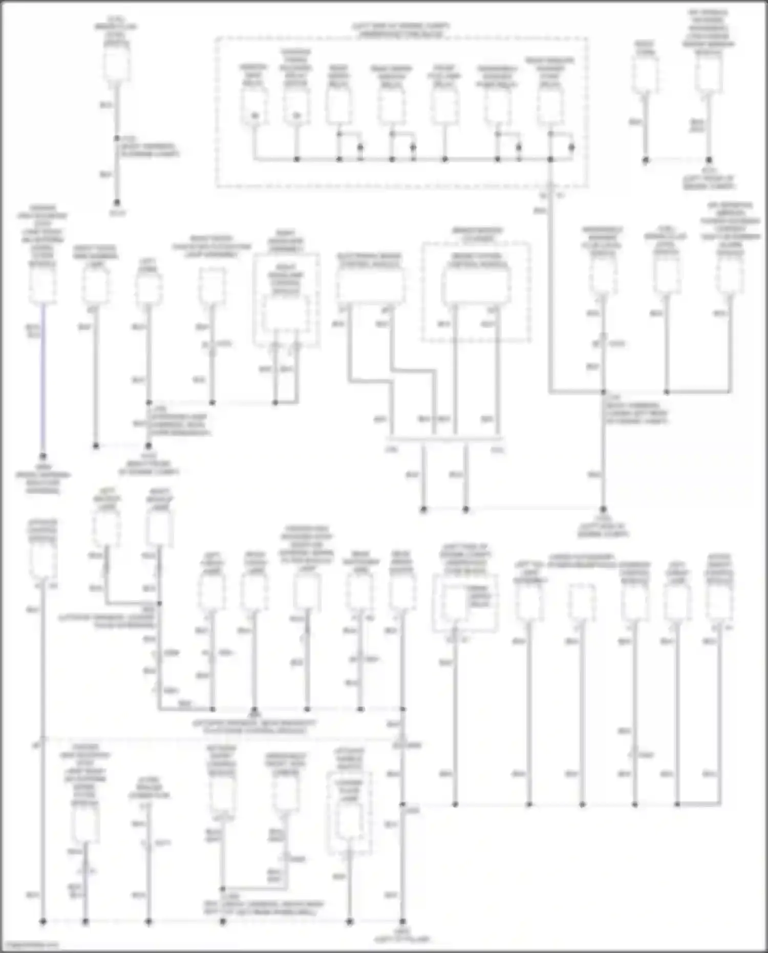 XT6 Cadillac I (2019-2024): Ground distribution circuit (4 of 5)