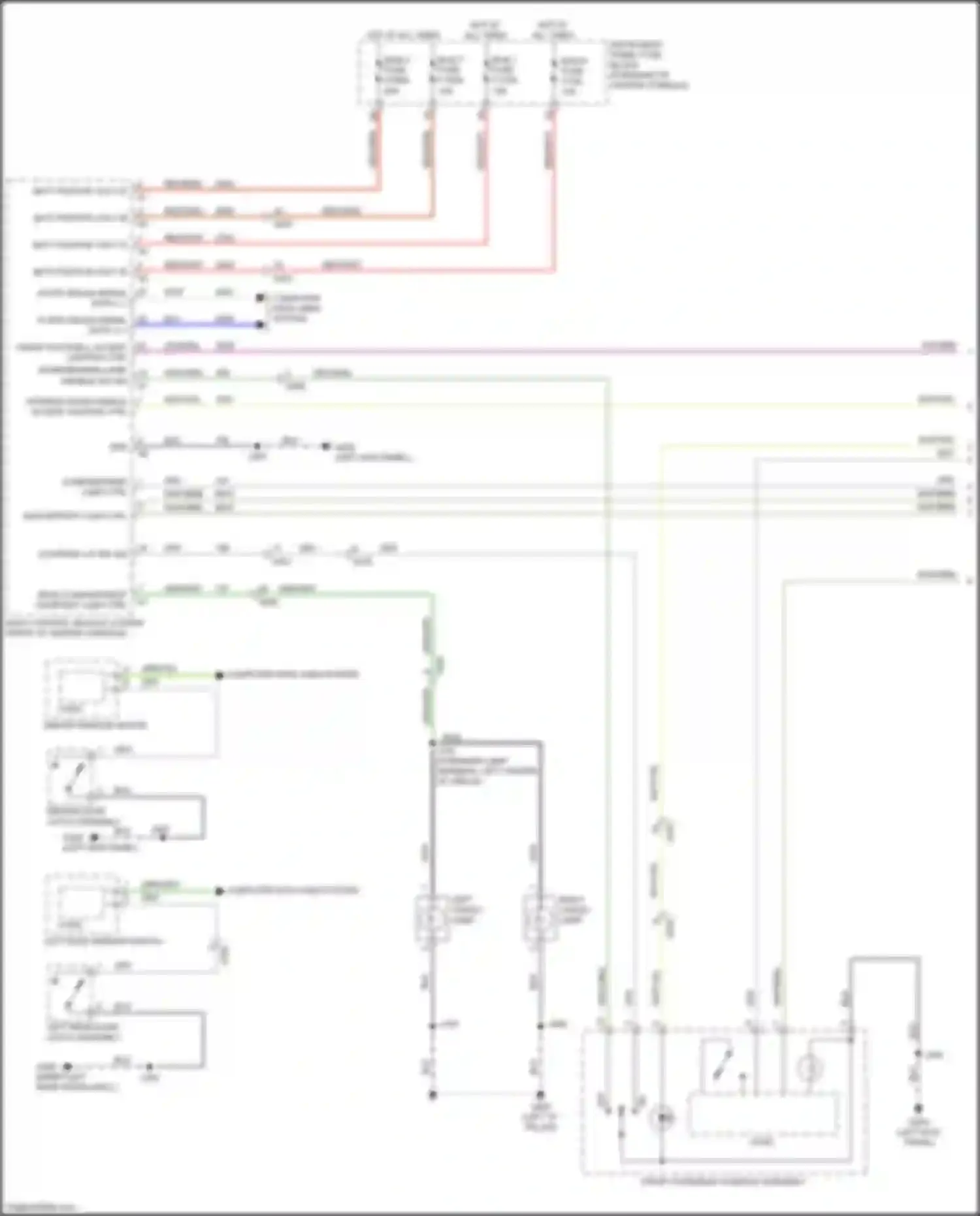 XT6 Cadillac I (2019-2024): Courtesy lamps circuit (1 of 4)