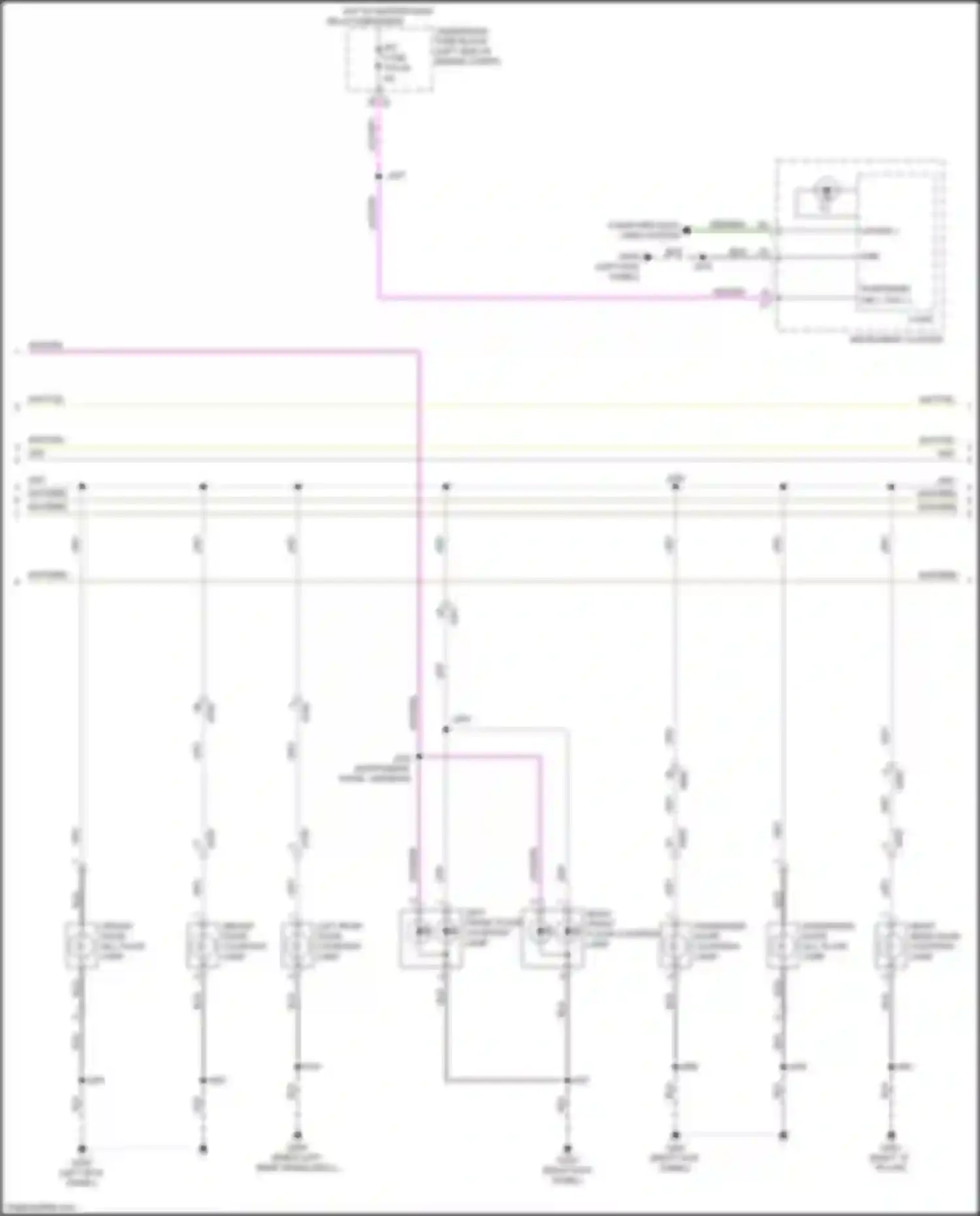 XT6 Cadillac I (2019-2024): Courtesy lamps circuit (2 of 4)