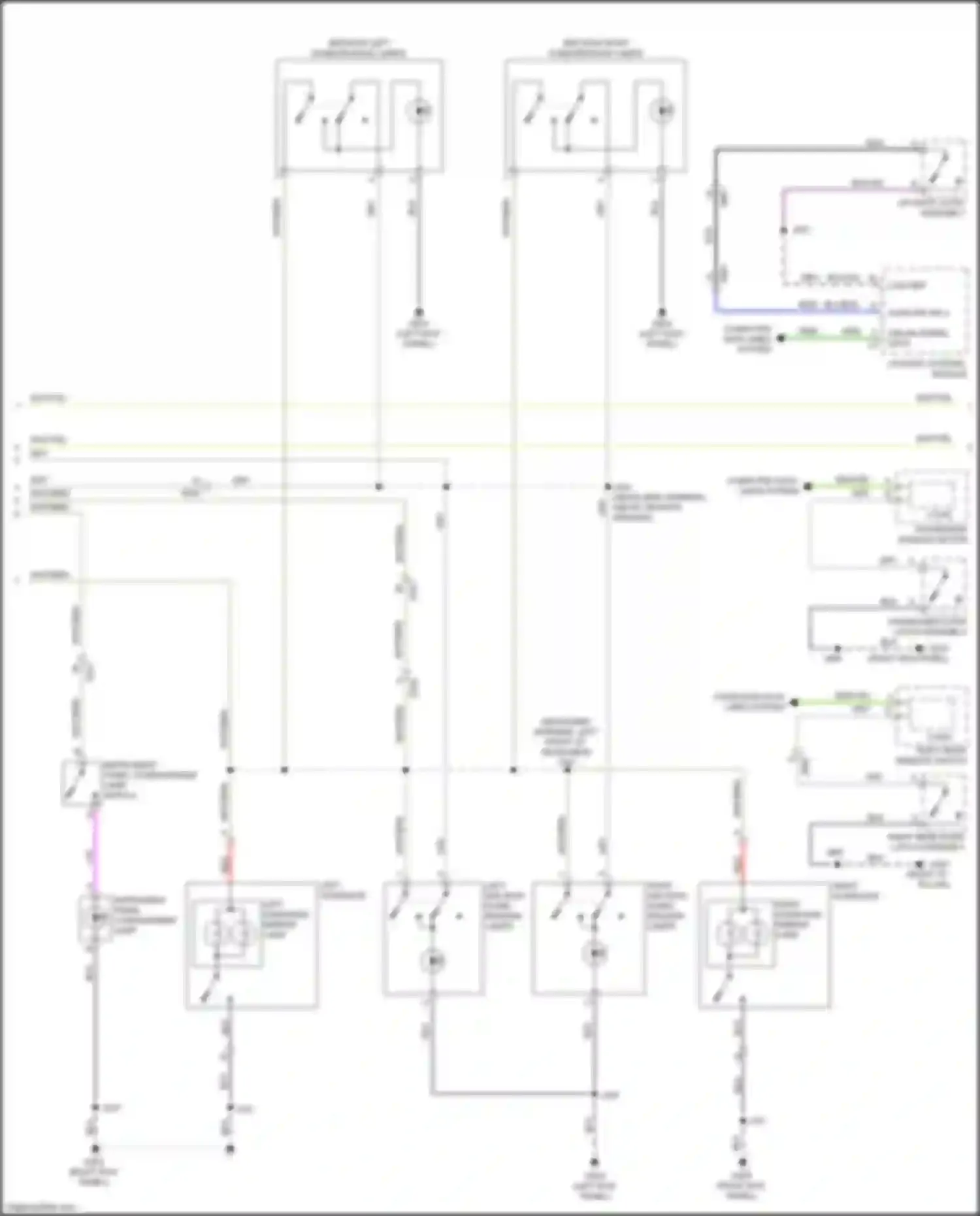 XT6 Cadillac I (2019-2024): Courtesy lamps circuit (3 of 4)