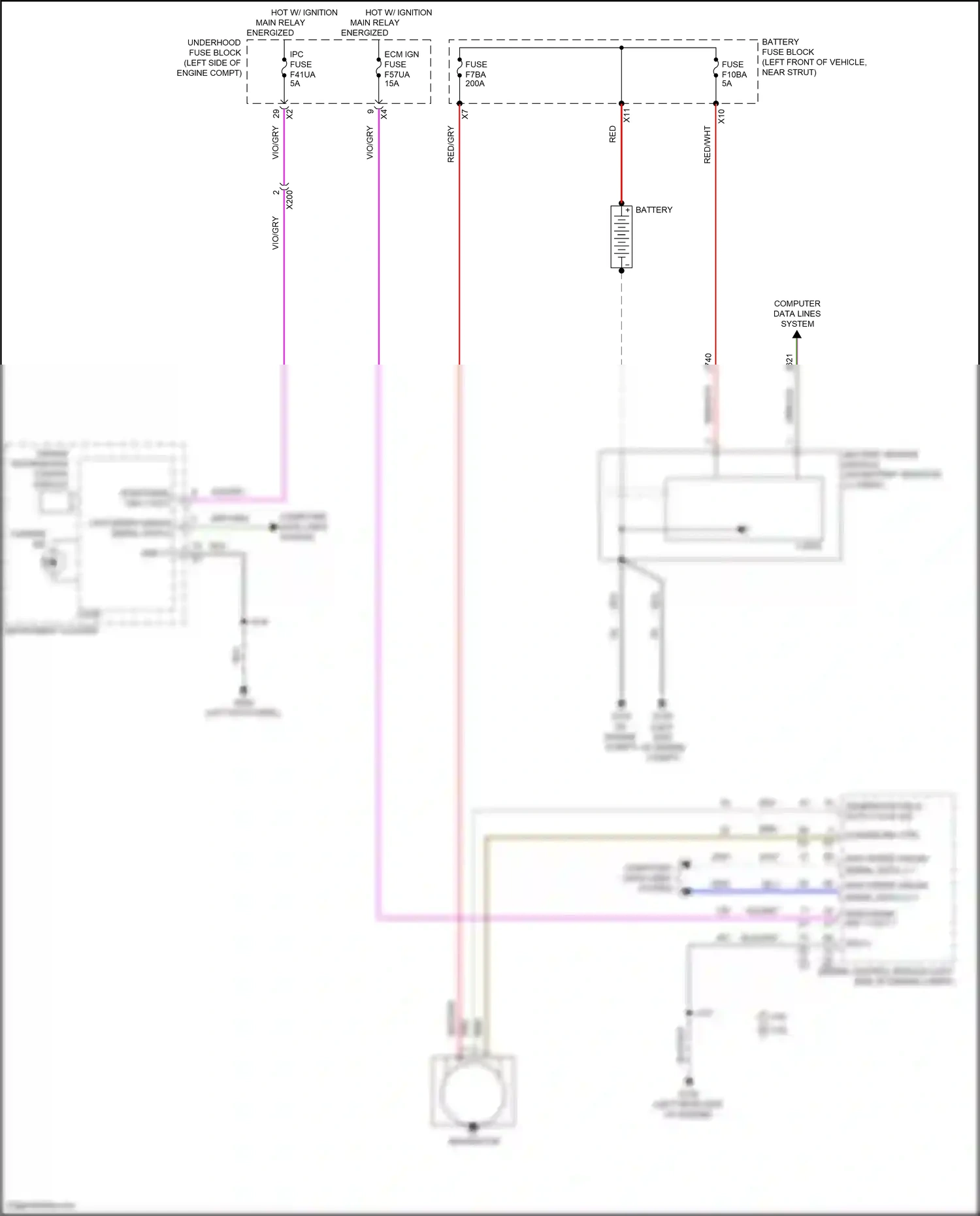 Cadillac XT6 I (2019-2024) battery sensor module wiring diagram  (1 of 5)