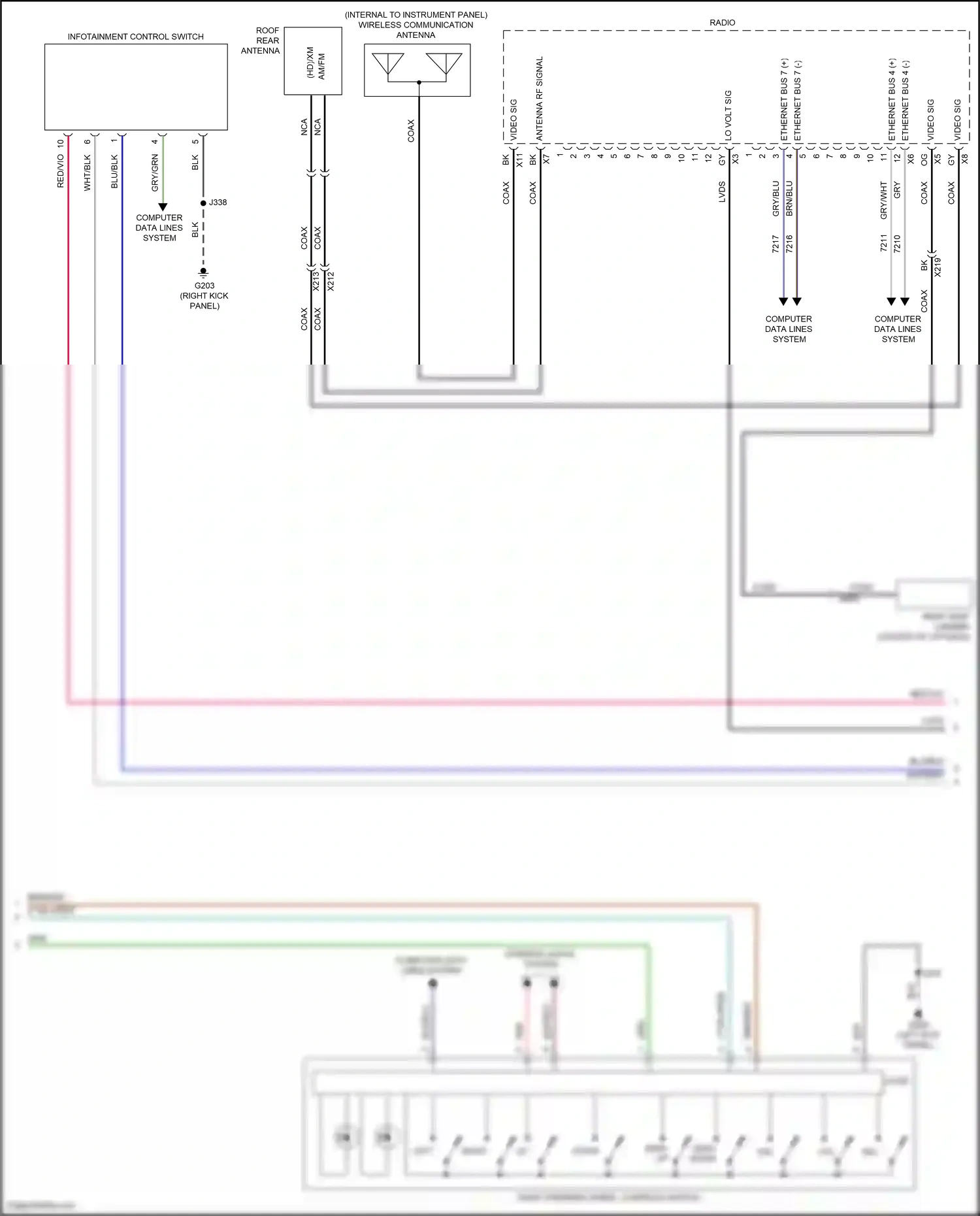 Cadillac XT6 I (2019-2024) computer data lines system wiring diagram  (5 of 106)